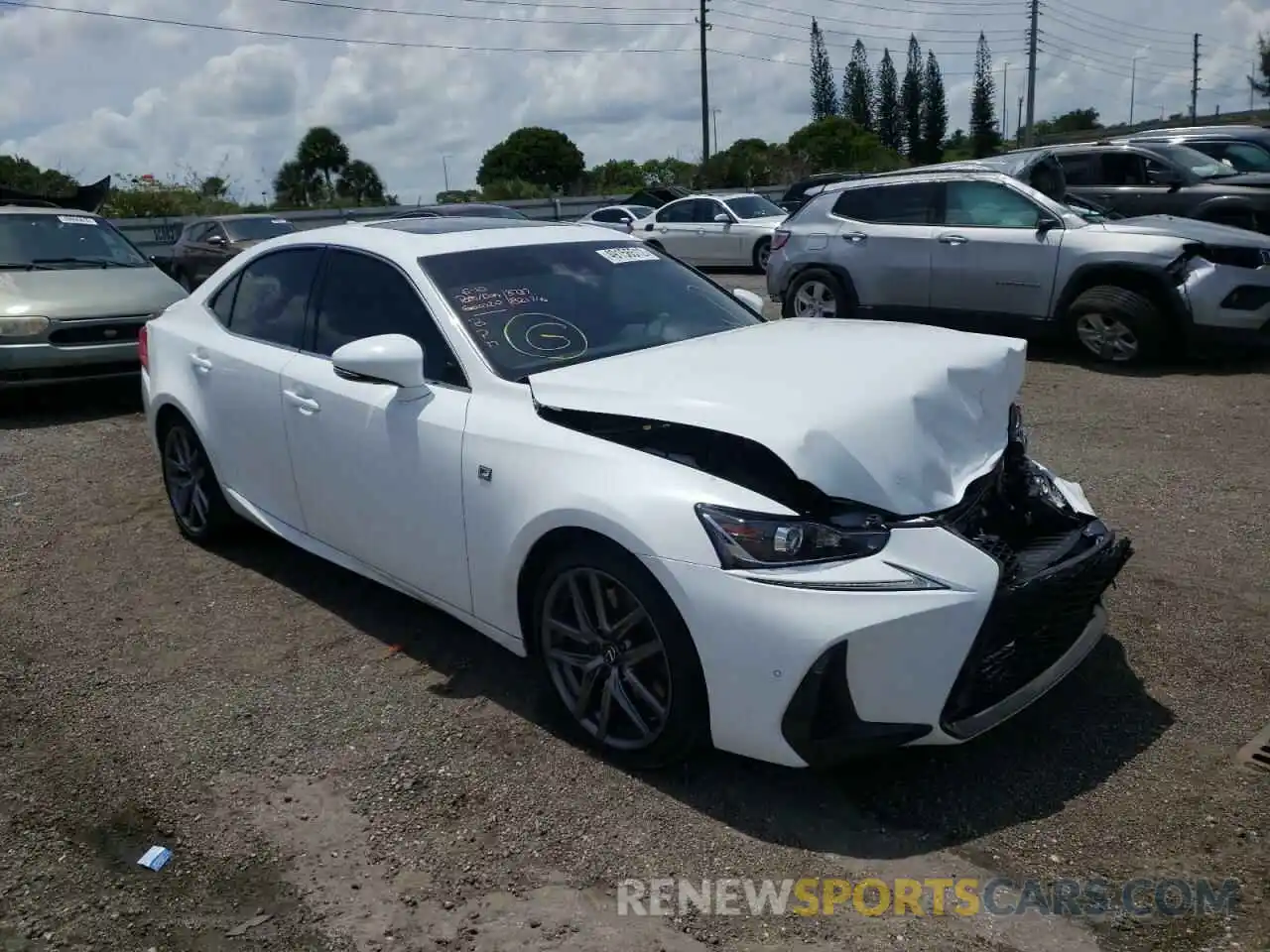 1 Photograph of a damaged car JTHGA1D20L5108220 LEXUS IS 2020