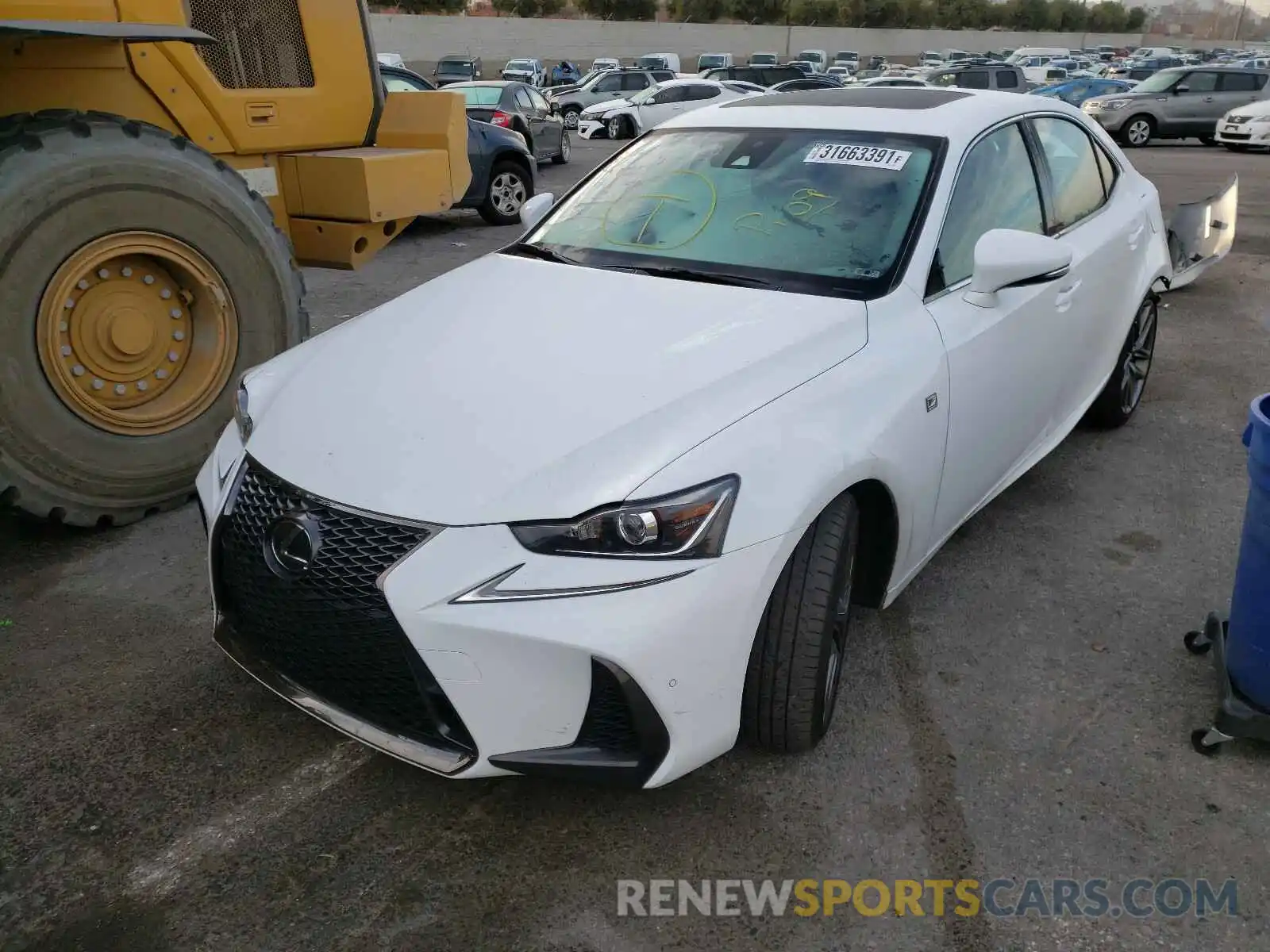 2 Photograph of a damaged car JTHGA1D21L5102202 LEXUS IS 2020