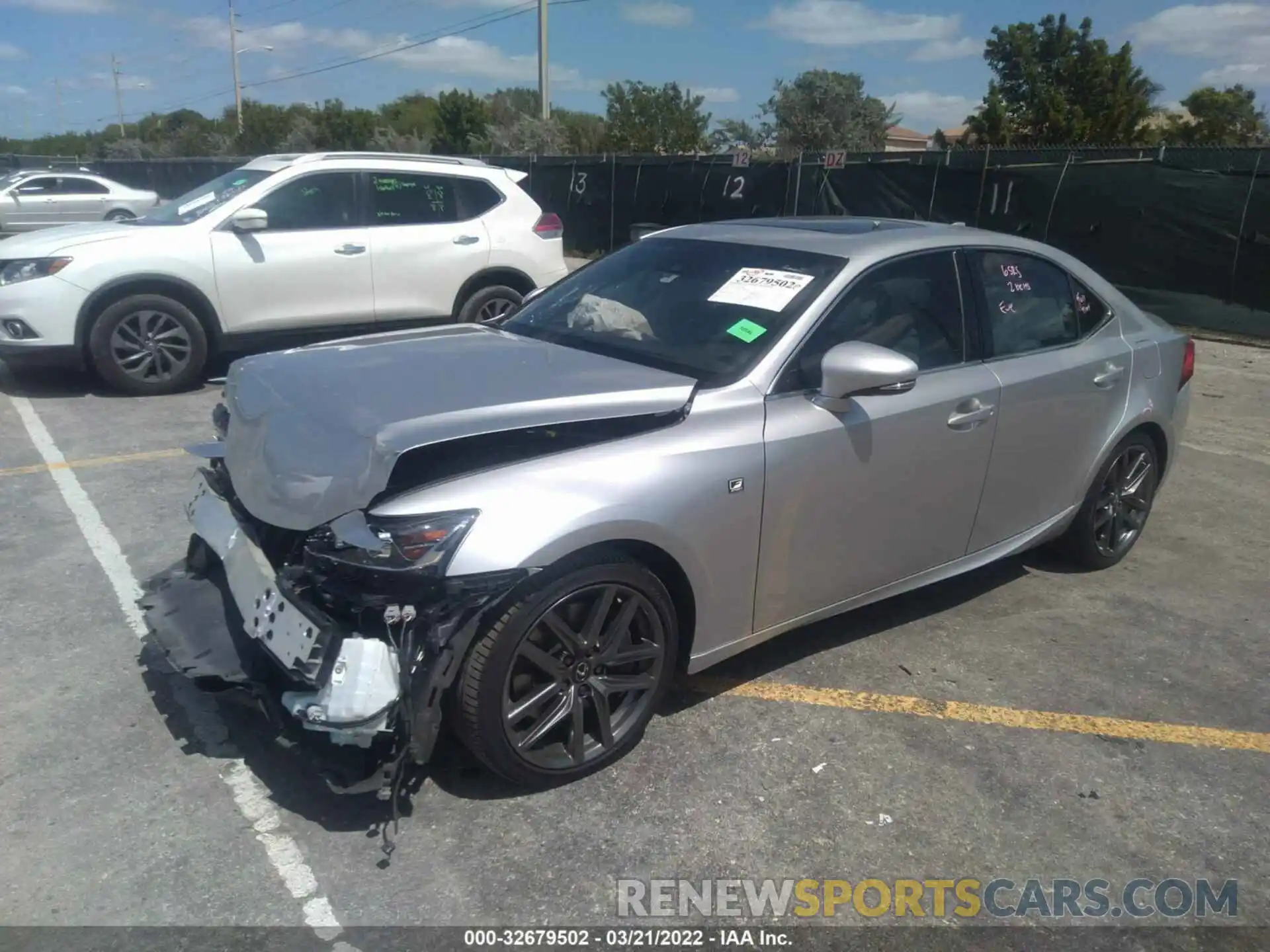 2 Photograph of a damaged car JTHGA1D23L5104968 LEXUS IS 2020