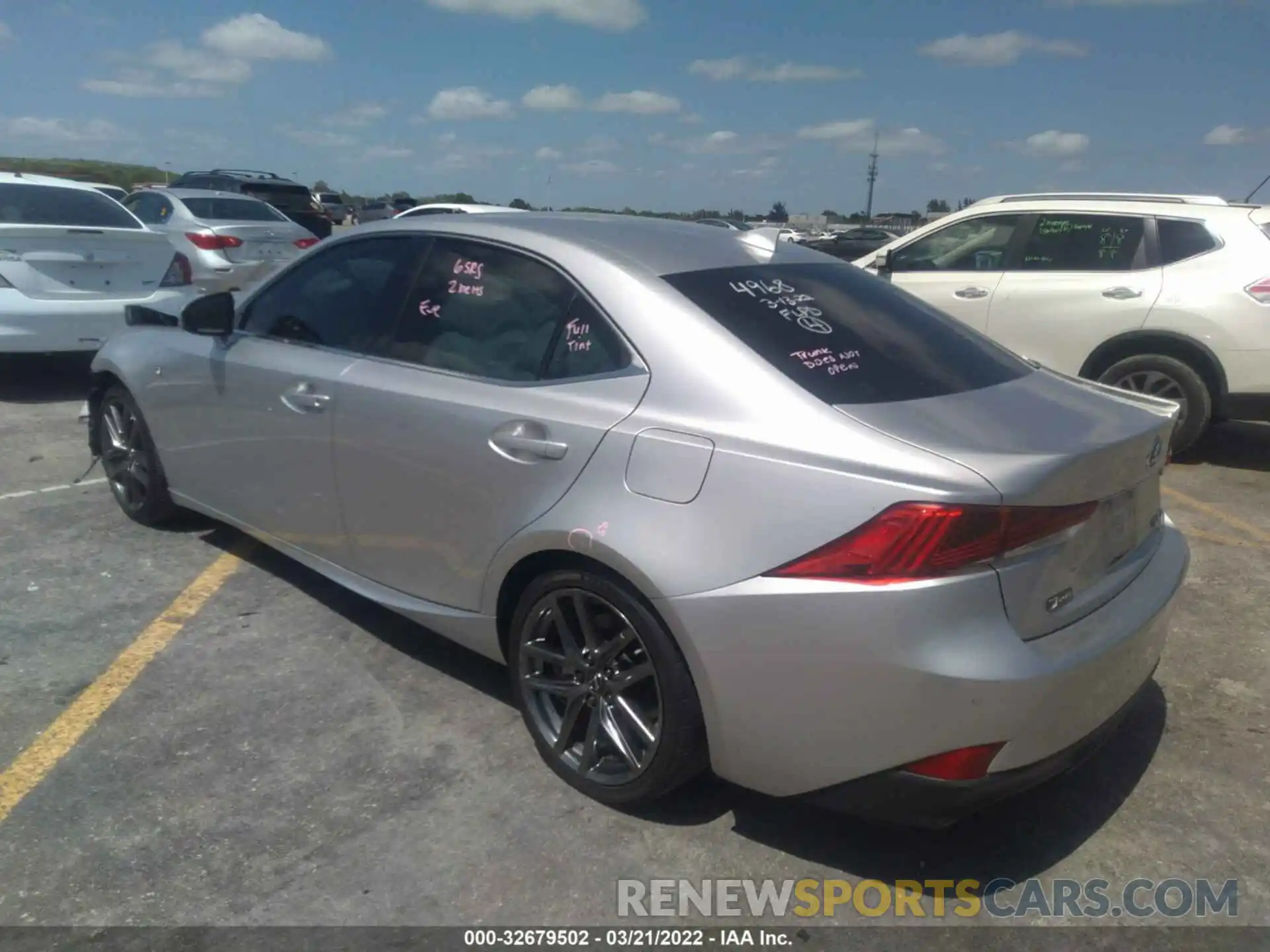 3 Photograph of a damaged car JTHGA1D23L5104968 LEXUS IS 2020