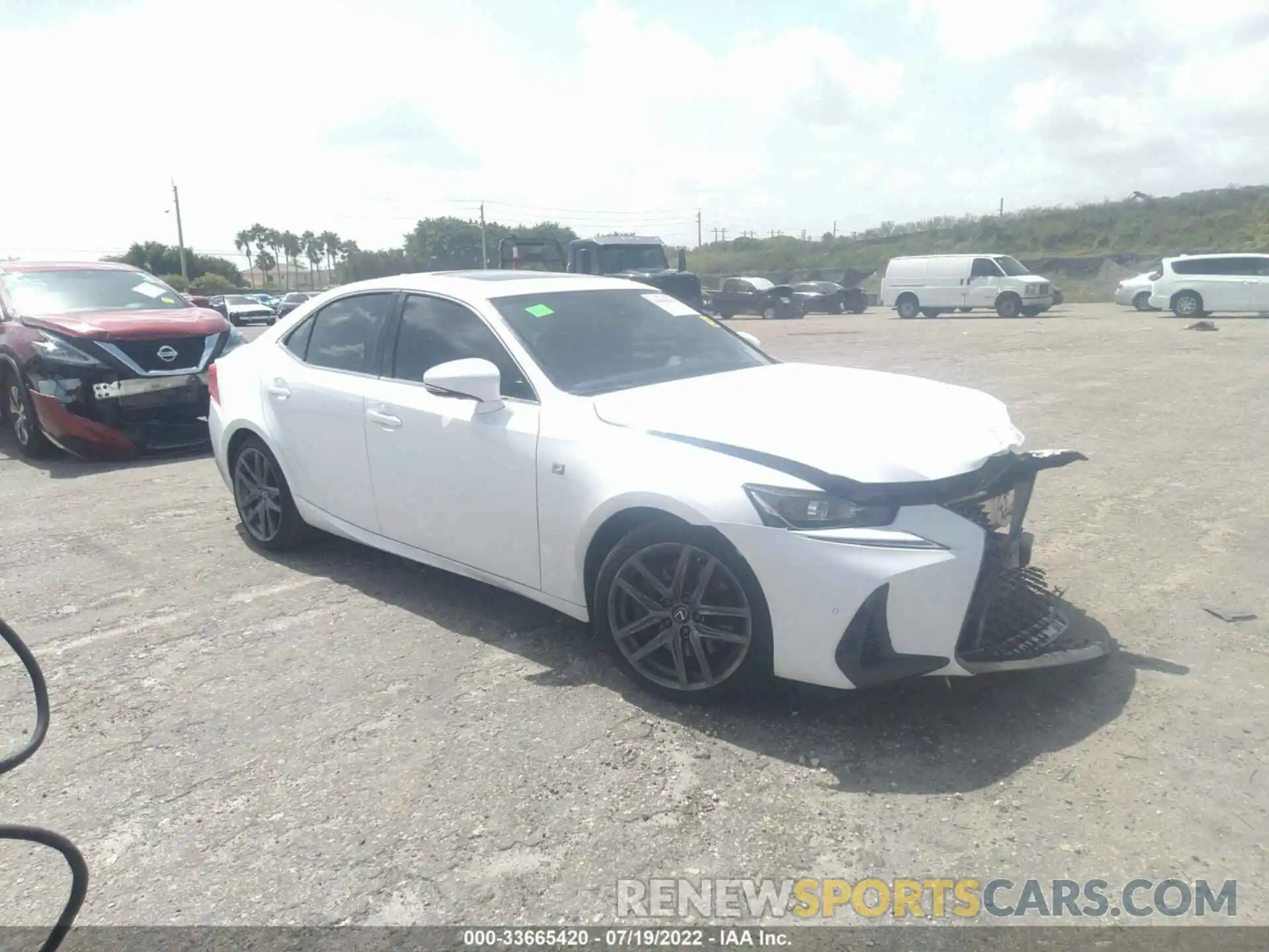 1 Photograph of a damaged car JTHGA1D24L5104106 LEXUS IS 2020