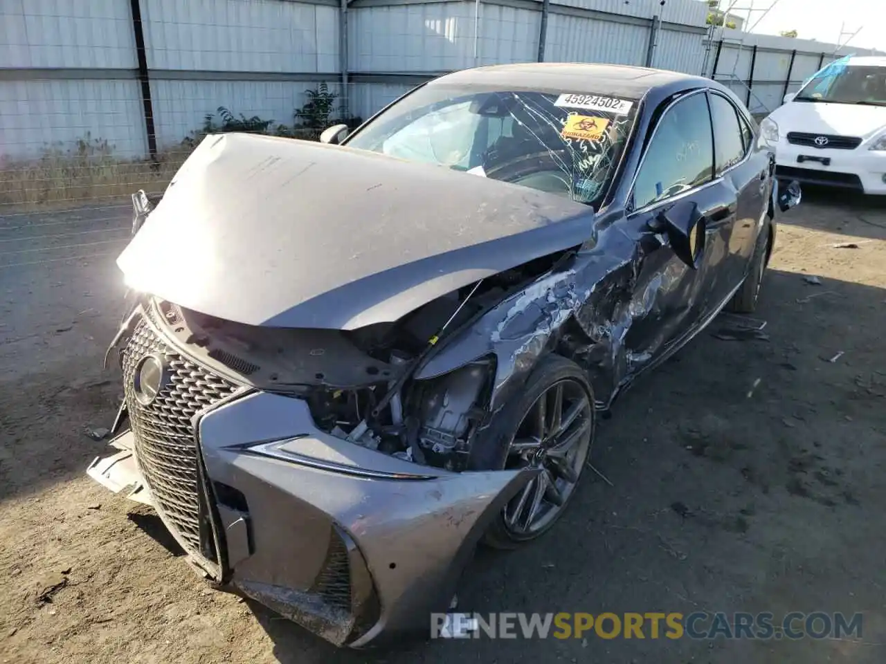 2 Photograph of a damaged car JTHGA1D24L5105384 LEXUS IS 2020