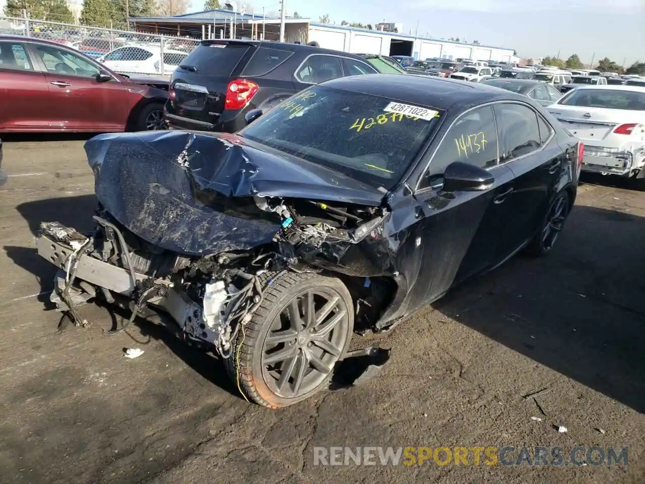 2 Photograph of a damaged car JTHGA1D24L5106115 LEXUS IS 2020