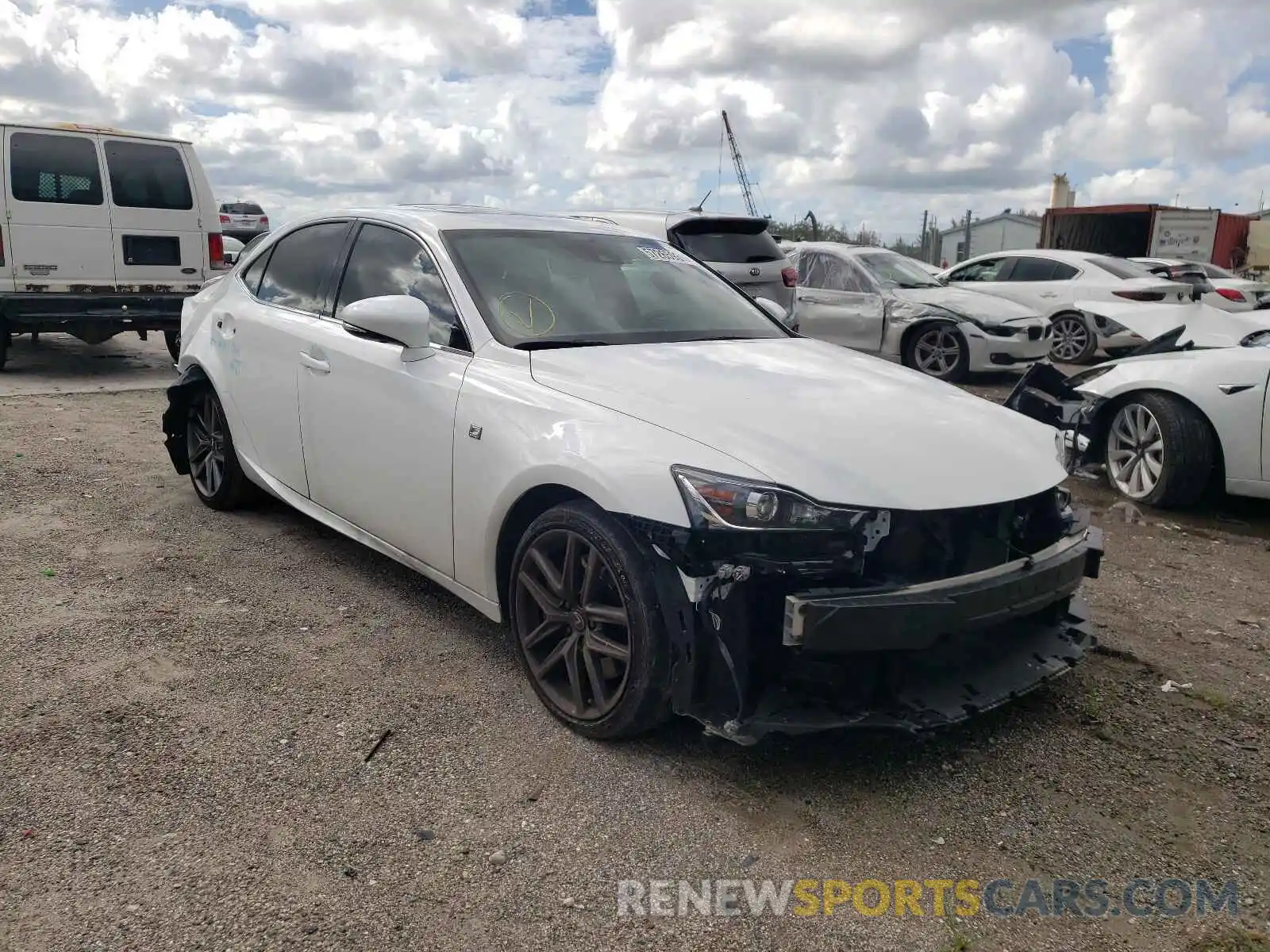 1 Photograph of a damaged car JTHGA1D25L5107144 LEXUS IS 2020