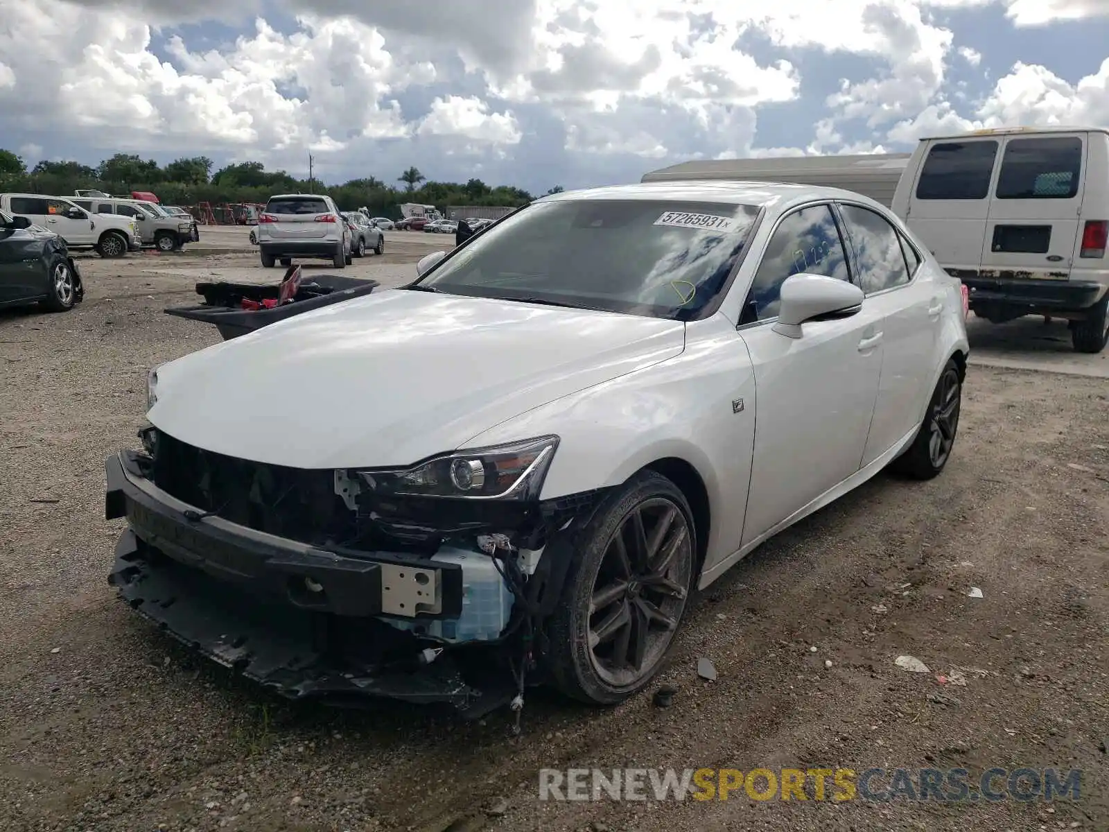 2 Photograph of a damaged car JTHGA1D25L5107144 LEXUS IS 2020