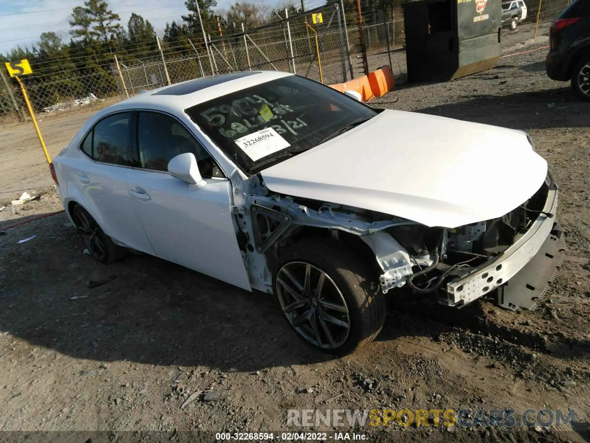 1 Photograph of a damaged car JTHGA1D26L5102695 LEXUS IS 2020