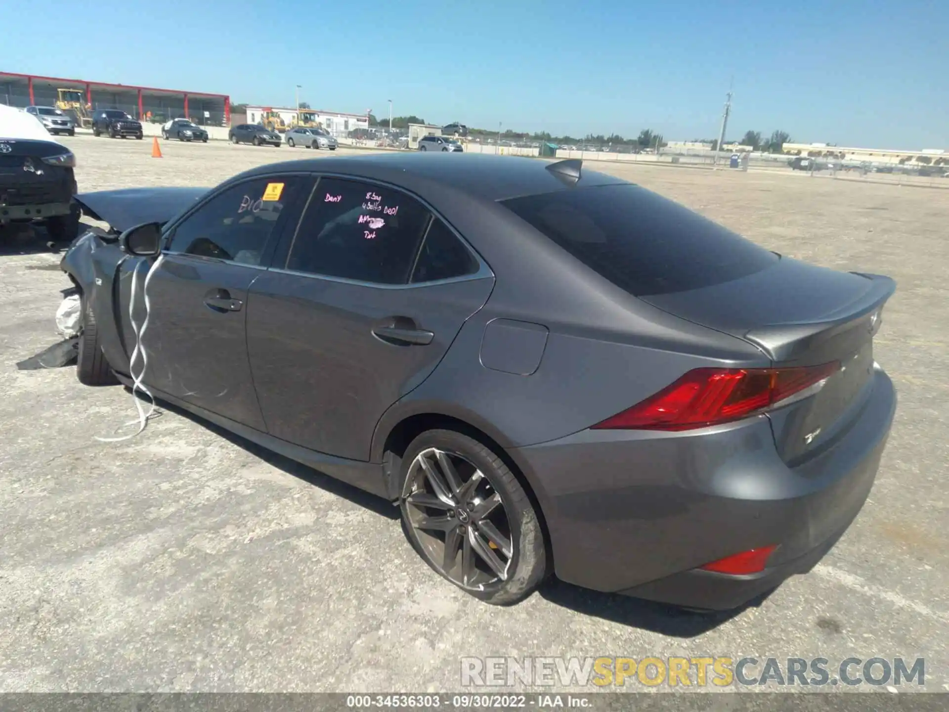 3 Photograph of a damaged car JTHGA1D26L5104219 LEXUS IS 2020