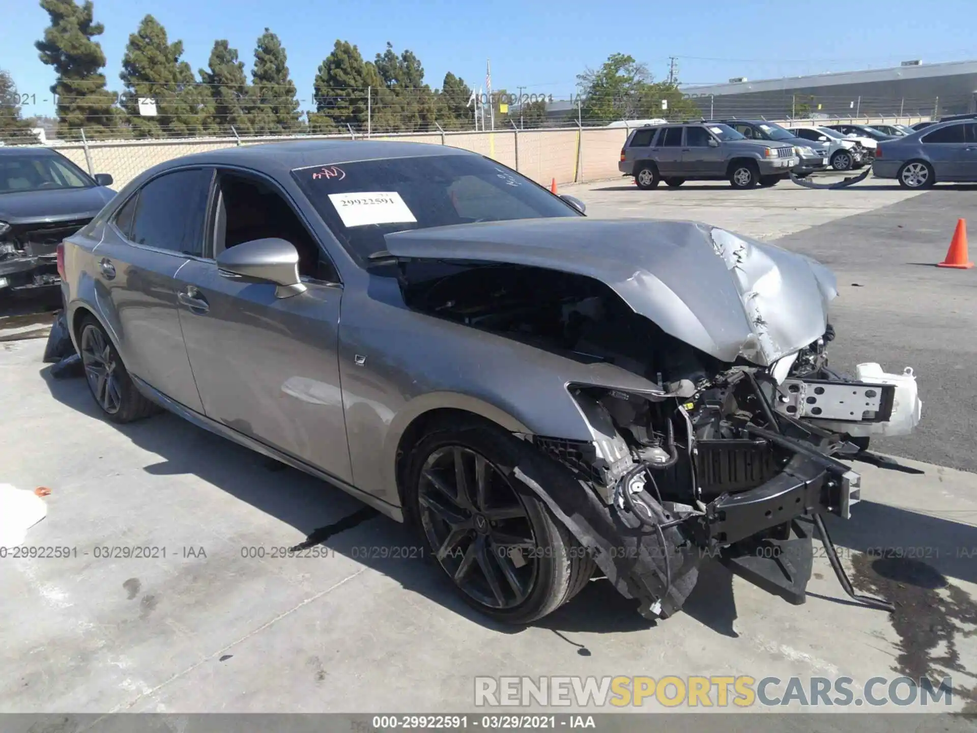 1 Photograph of a damaged car JTHGA1D27L5104021 LEXUS IS 2020