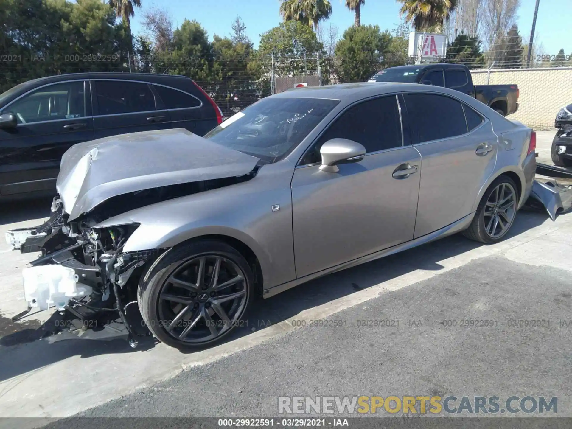 2 Photograph of a damaged car JTHGA1D27L5104021 LEXUS IS 2020