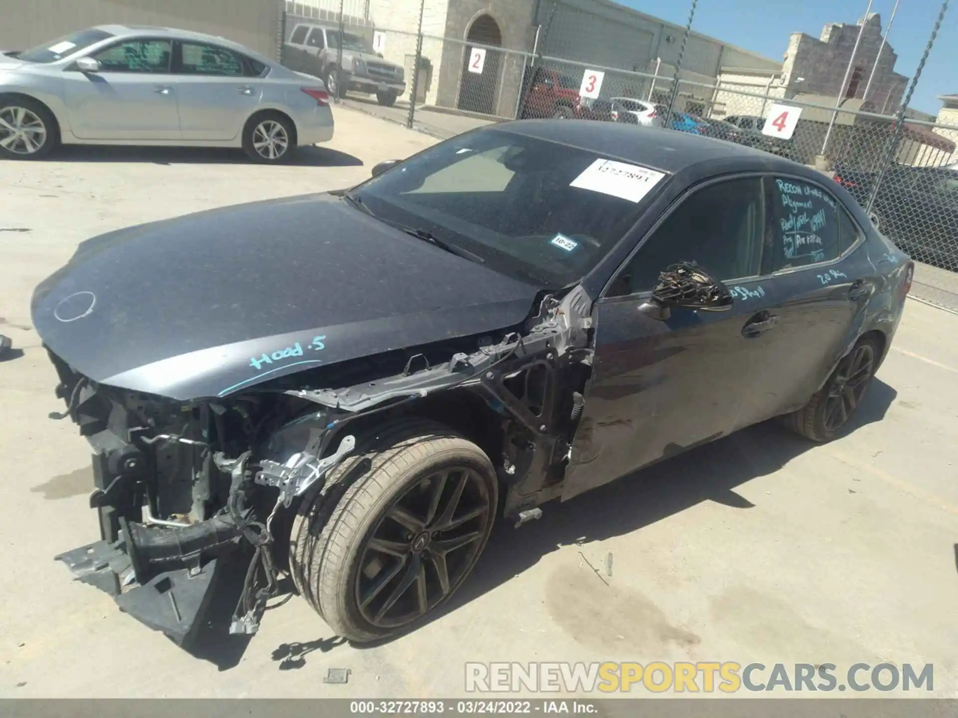 2 Photograph of a damaged car JTHGA1D27L5104164 LEXUS IS 2020