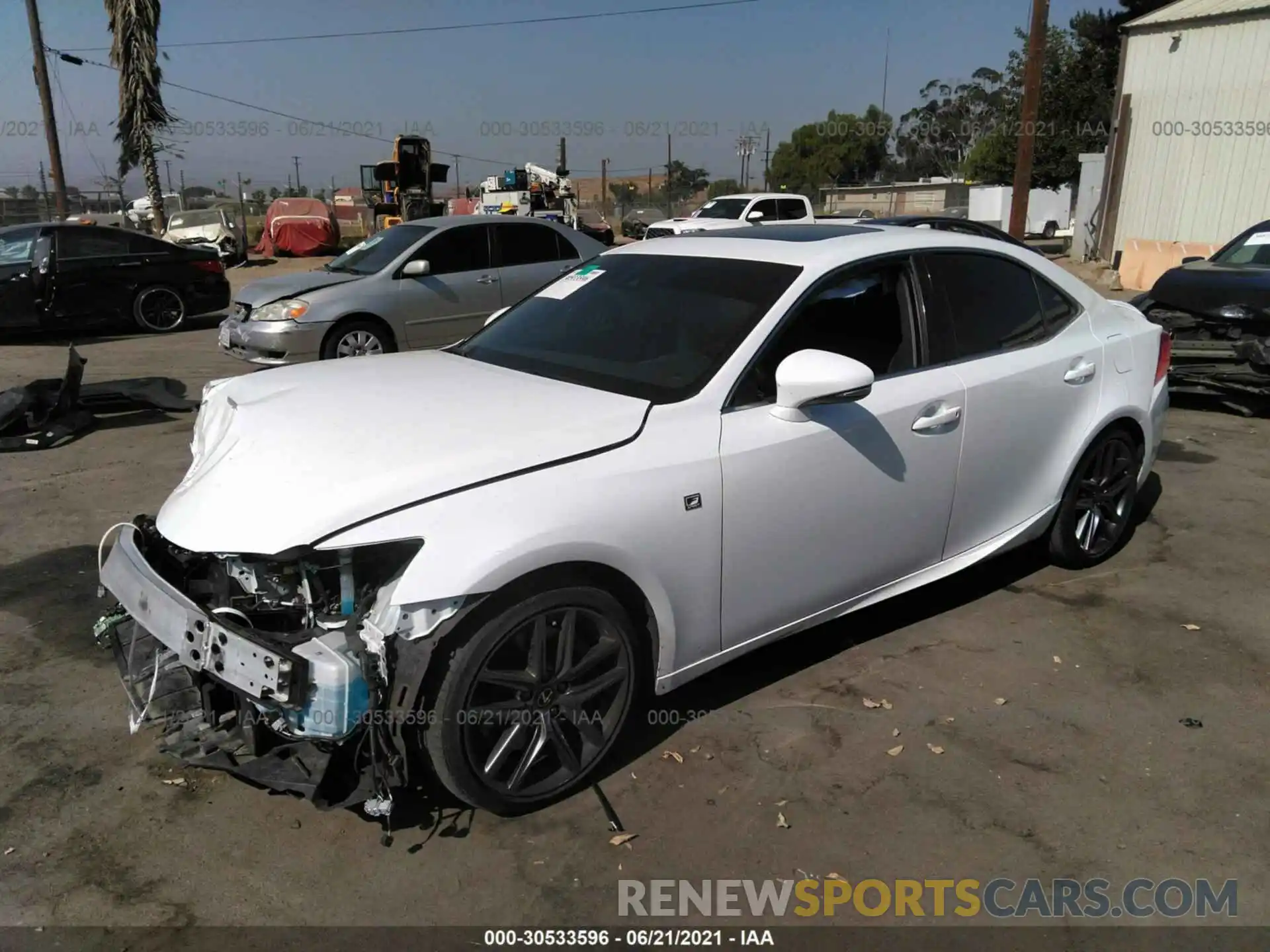 2 Photograph of a damaged car JTHGA1D27L5104584 LEXUS IS 2020