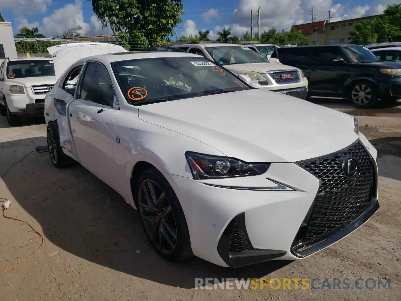 1 Photograph of a damaged car JTHGA1D27L5108988 LEXUS IS 2020