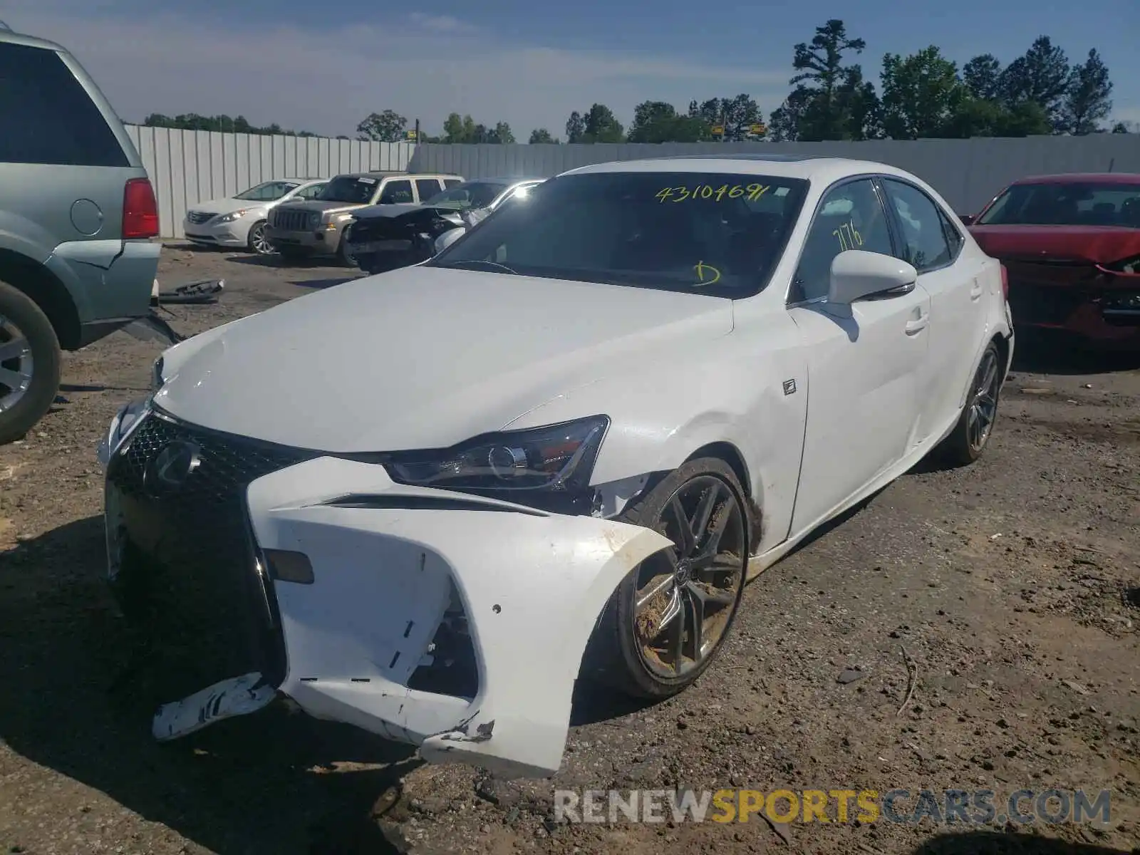 2 Photograph of a damaged car JTHGA1D2XL5101288 LEXUS IS 2020