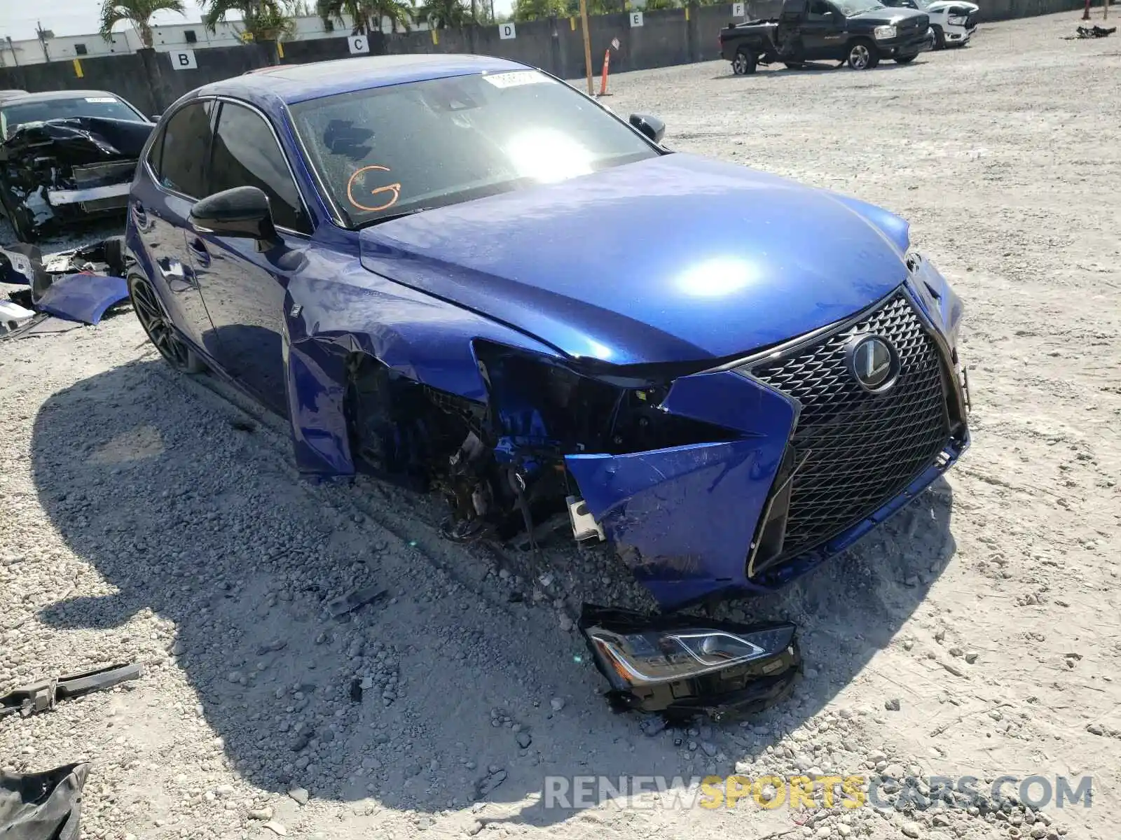 1 Photograph of a damaged car JTHGA1D2XL5108497 LEXUS IS 2020