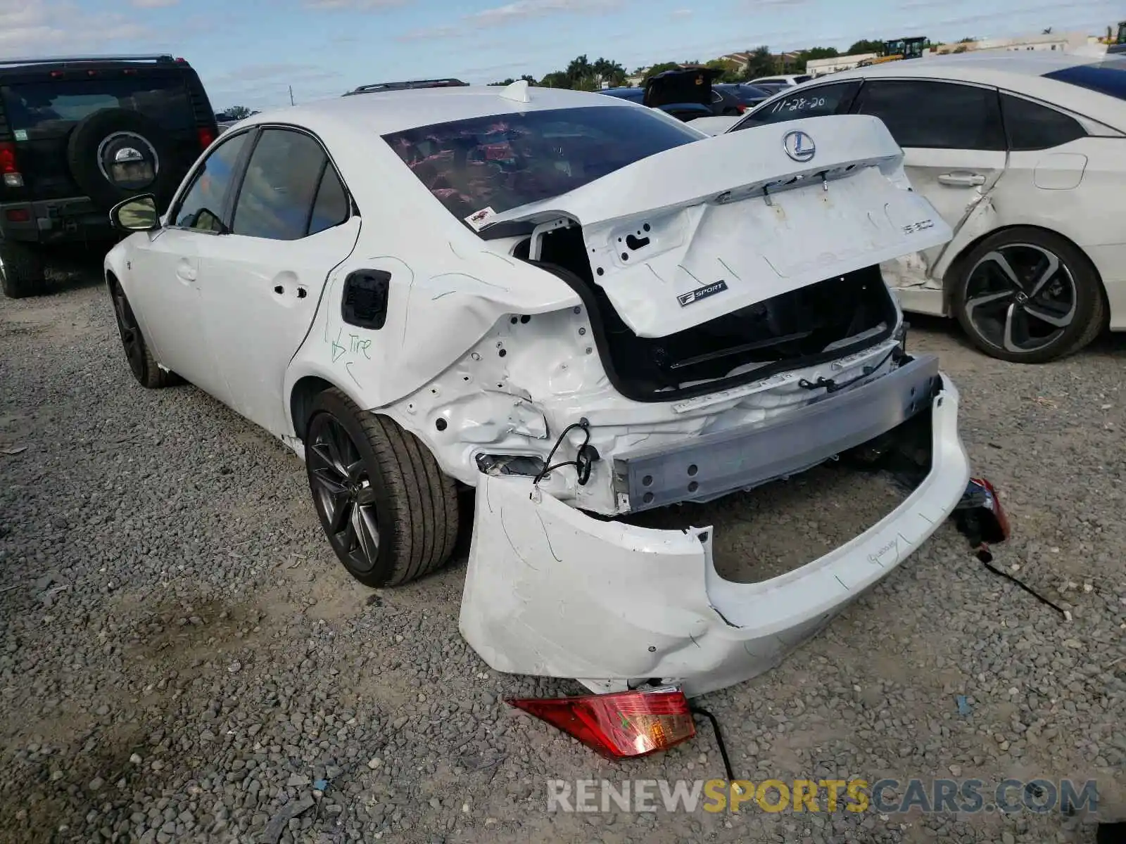 3 Photograph of a damaged car JTHGA1D2XL5108841 LEXUS IS 2020