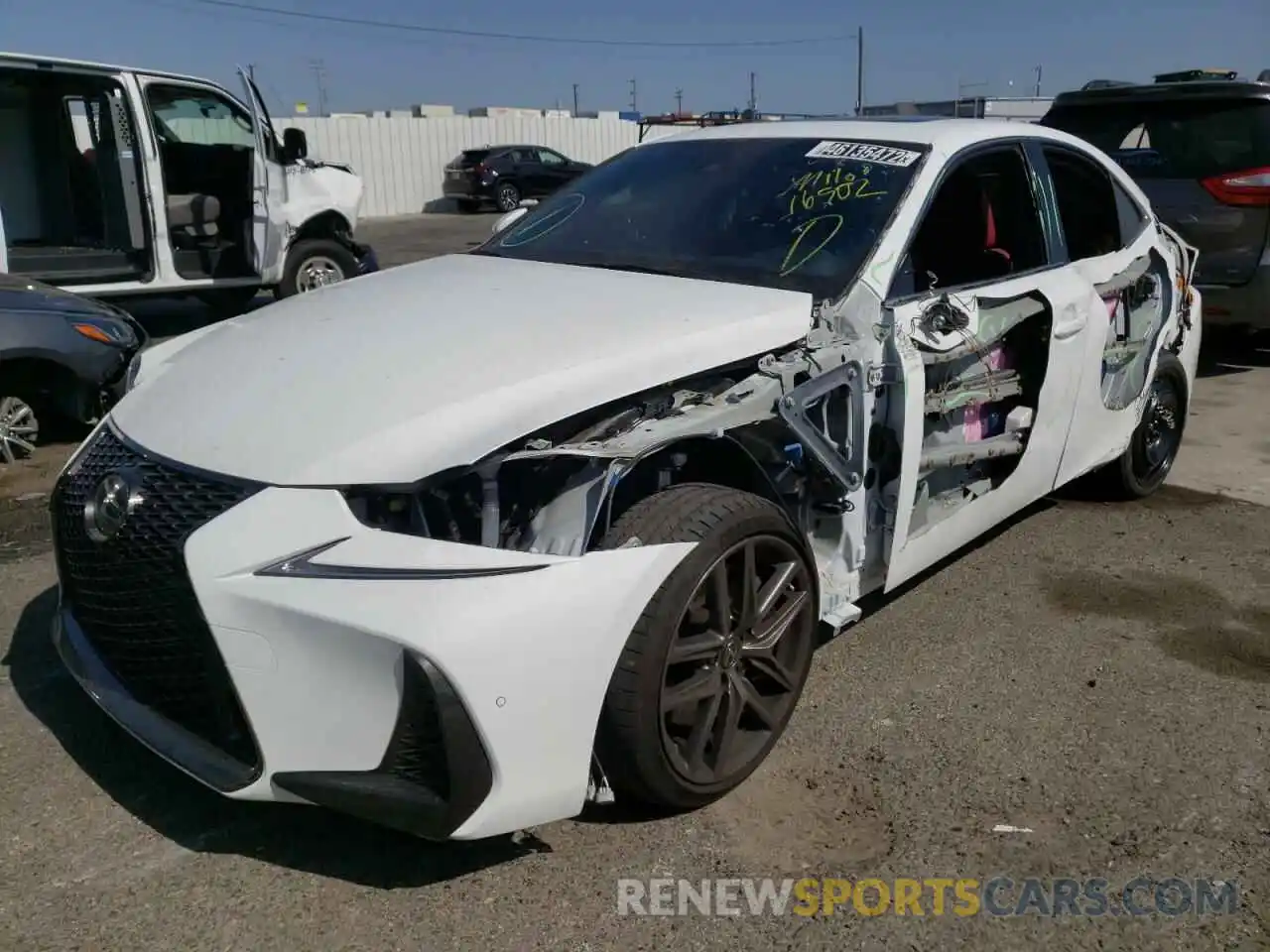 2 Photograph of a damaged car JTHGZ1B21L5036214 LEXUS IS 2020