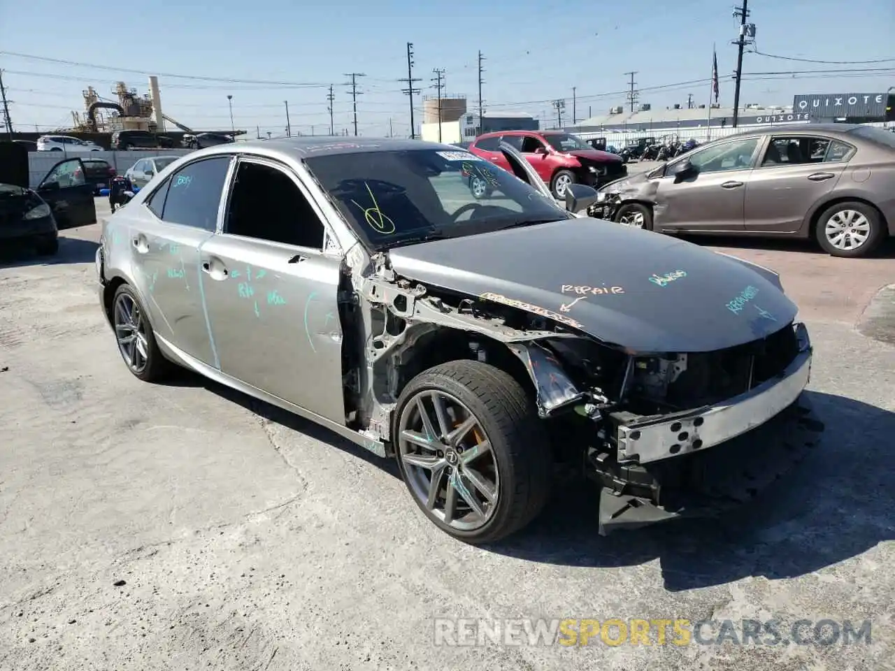 1 Photograph of a damaged car JTHGZ1B27L5036279 LEXUS IS 2020