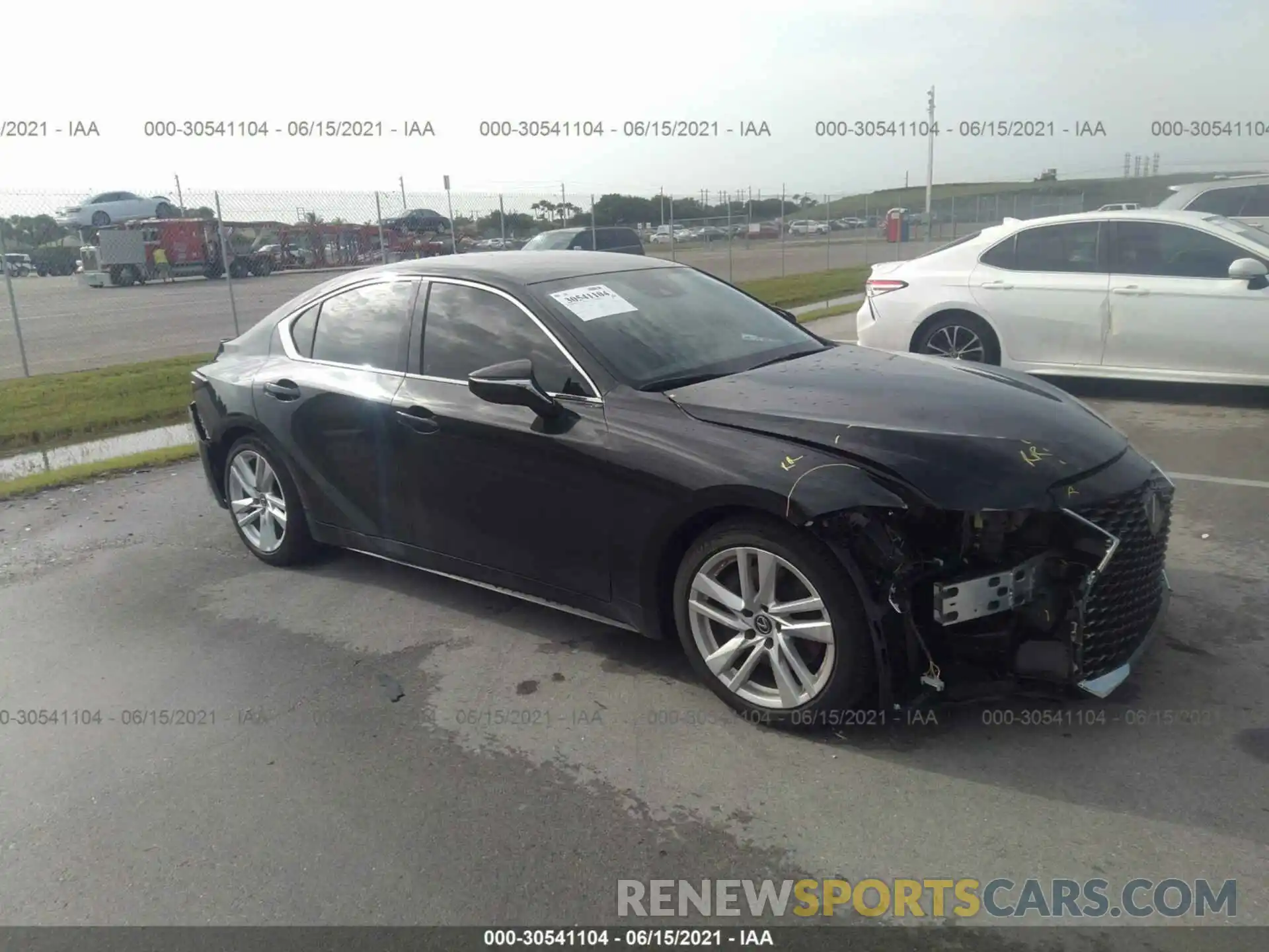 1 Photograph of a damaged car JTHAA1D20M5112579 LEXUS IS 2021