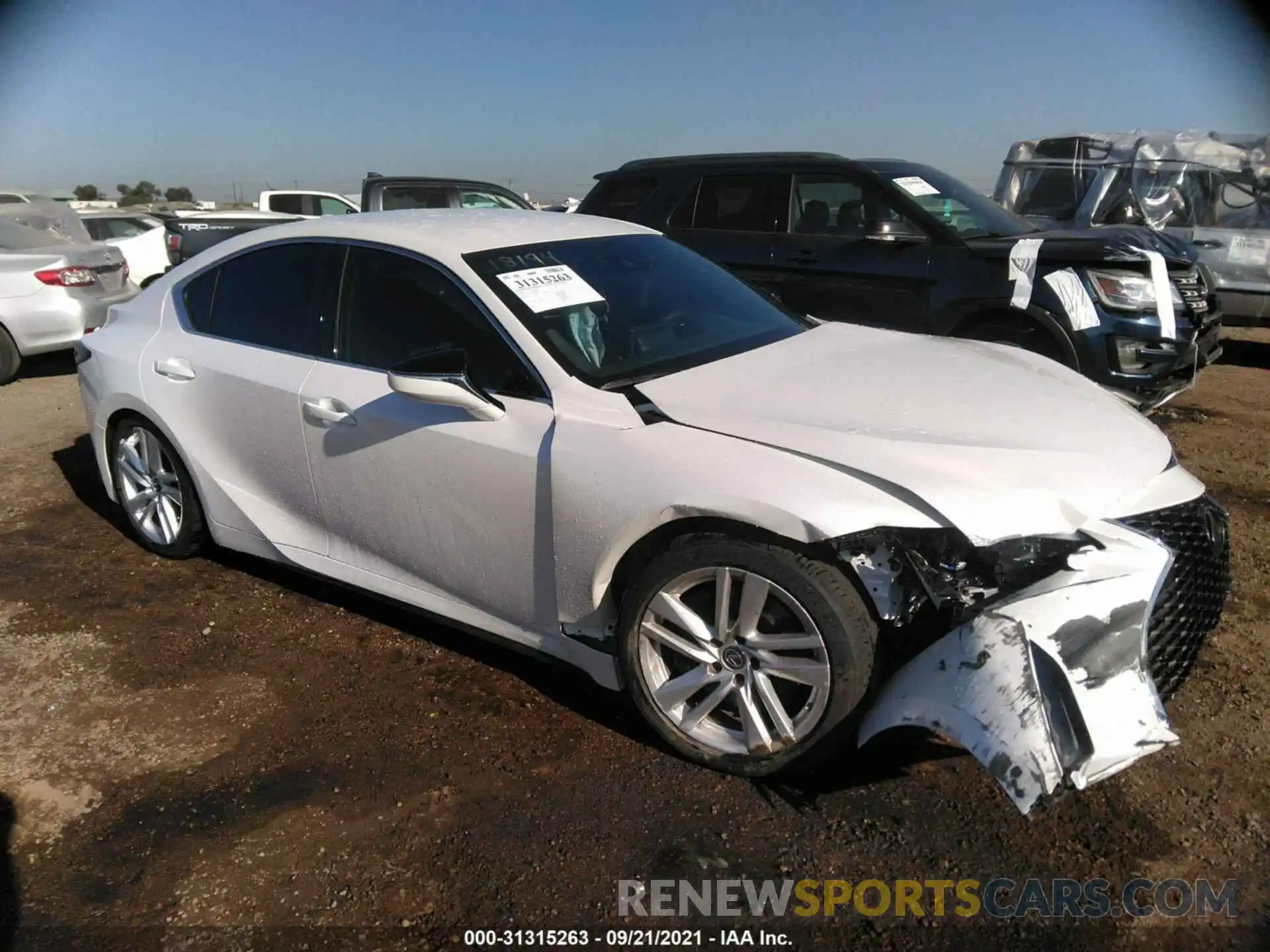 1 Photograph of a damaged car JTHAA1D20M5117314 LEXUS IS 2021