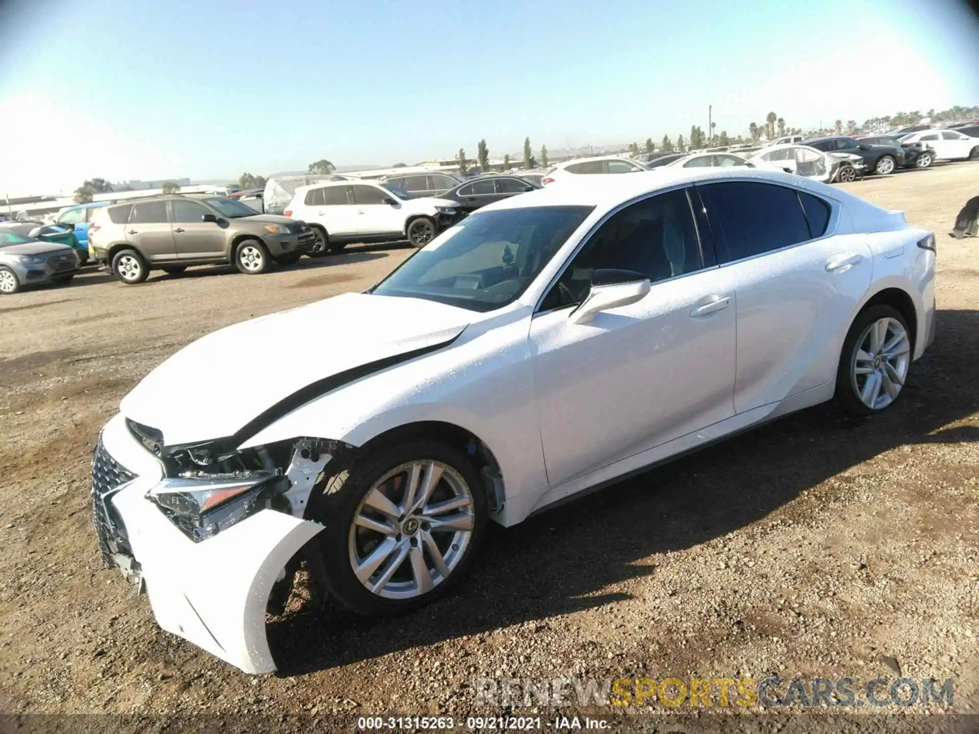 2 Photograph of a damaged car JTHAA1D20M5117314 LEXUS IS 2021