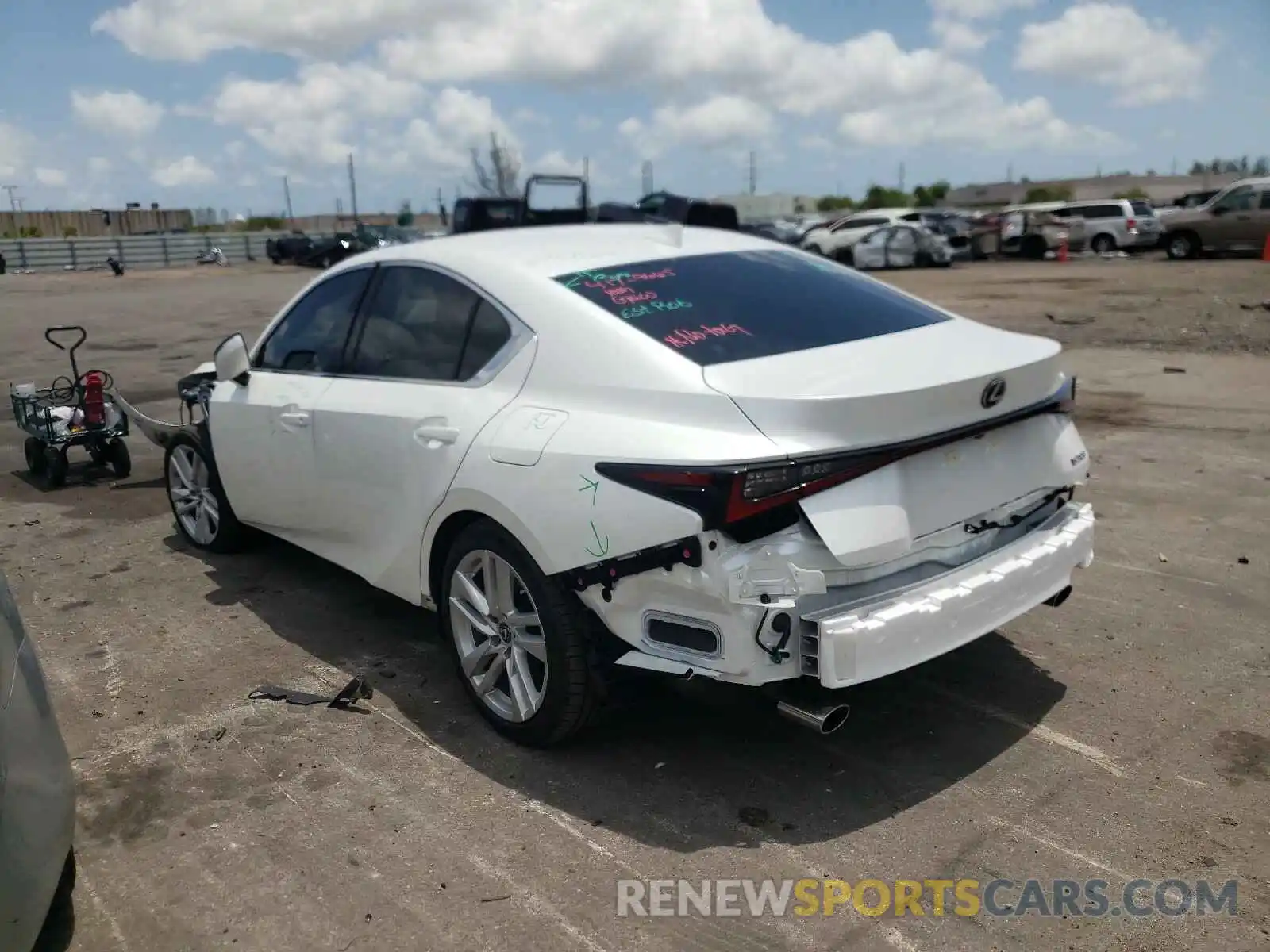 3 Photograph of a damaged car JTHAA1D21M5112767 LEXUS IS 2021