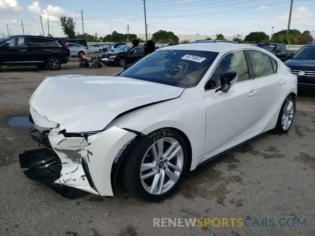 2 Photograph of a damaged car JTHAA1D21M5115250 LEXUS IS 2021