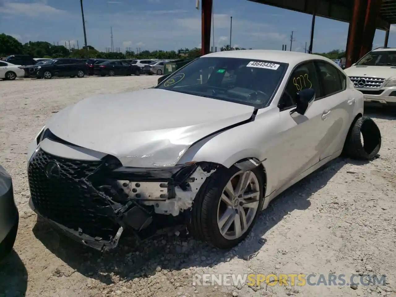 2 Photograph of a damaged car JTHAA1D21M5117323 LEXUS IS 2021