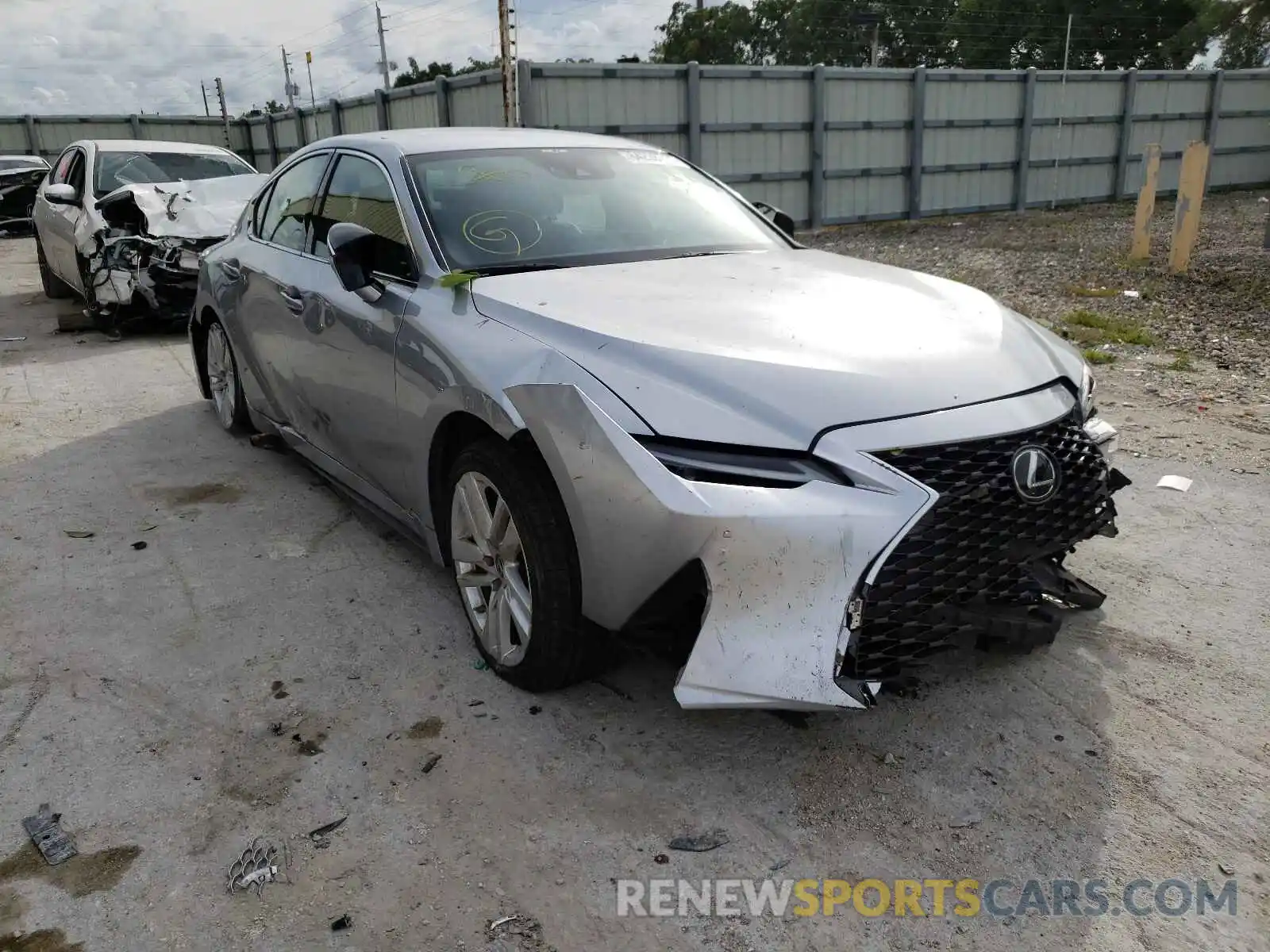 1 Photograph of a damaged car JTHAA1D22M5110249 LEXUS IS 2021