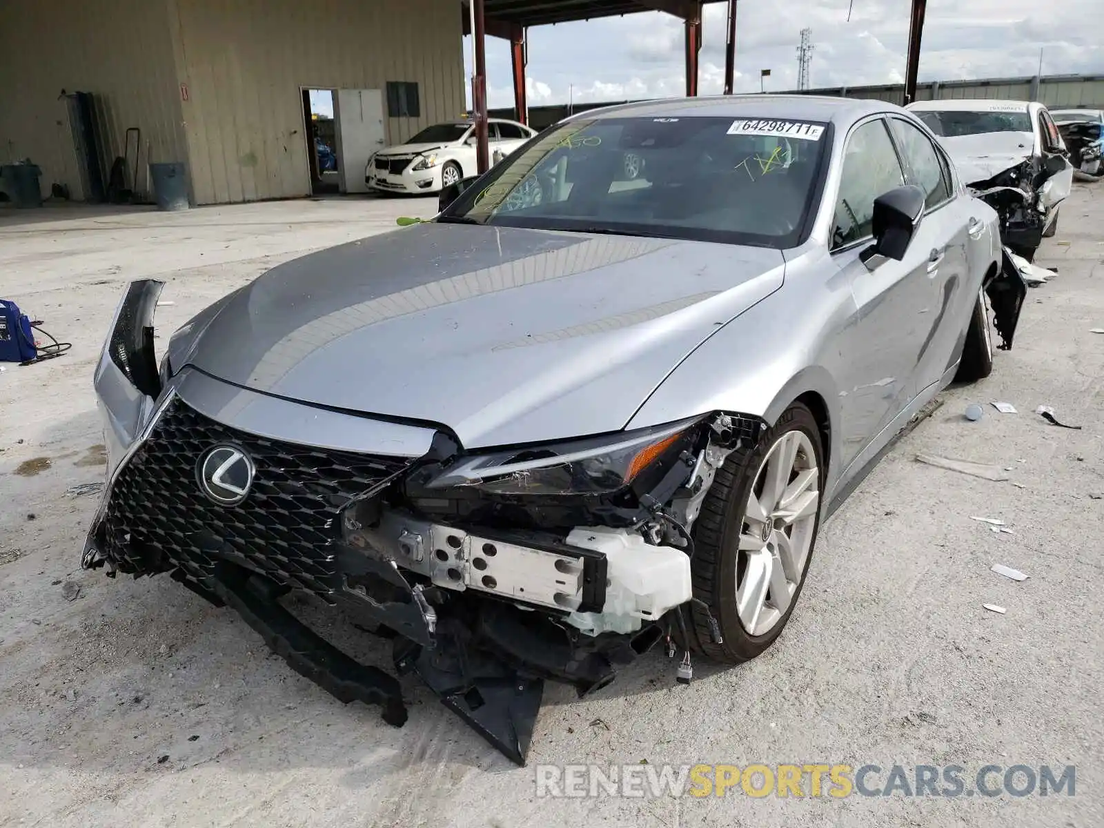 2 Photograph of a damaged car JTHAA1D22M5110249 LEXUS IS 2021