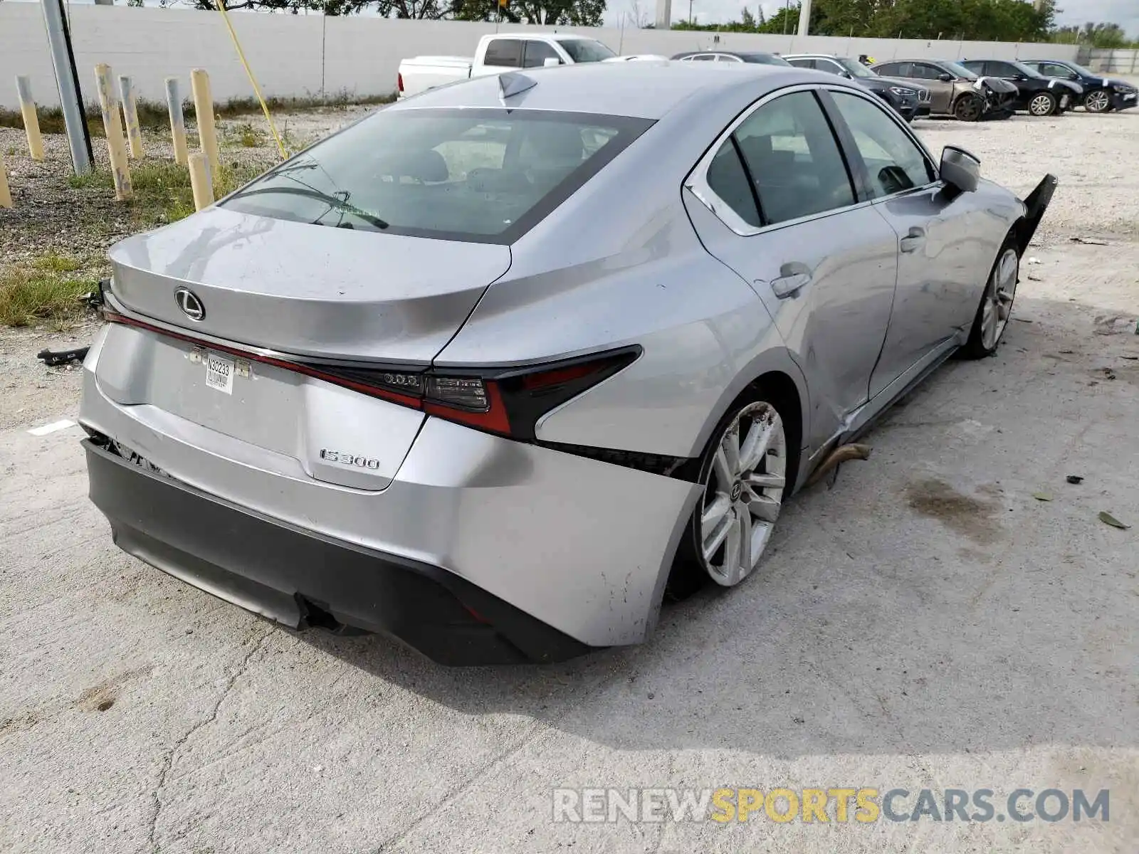 4 Photograph of a damaged car JTHAA1D22M5110249 LEXUS IS 2021