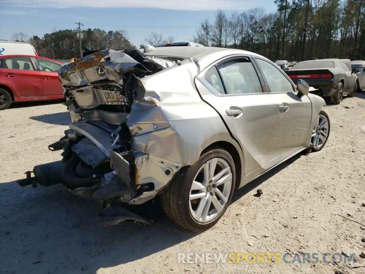 4 Photograph of a damaged car JTHAA1D23M5112639 LEXUS IS 2021