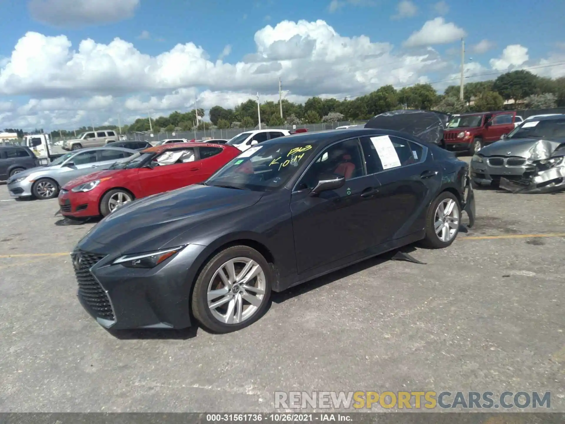 2 Photograph of a damaged car JTHAA1D25M5111363 LEXUS IS 2021