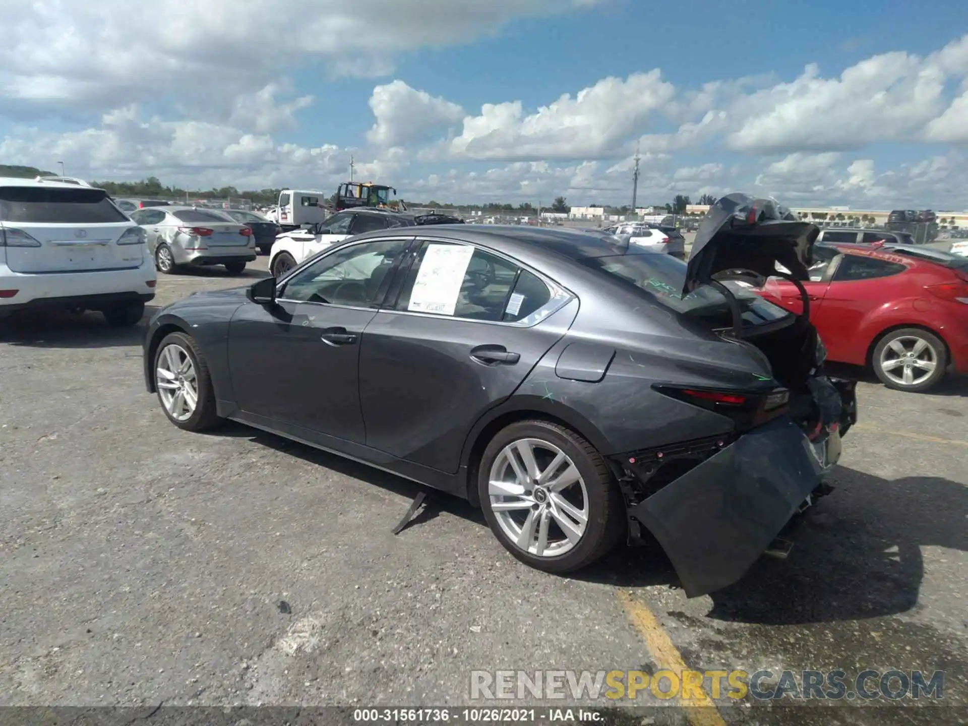 3 Photograph of a damaged car JTHAA1D25M5111363 LEXUS IS 2021