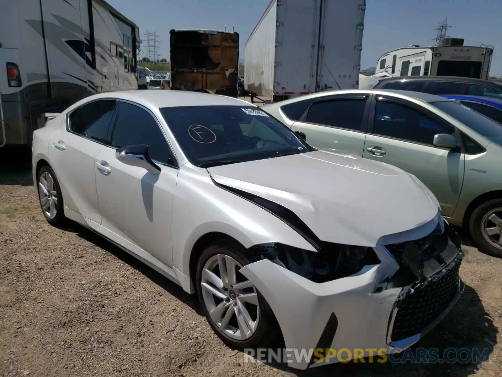 1 Photograph of a damaged car JTHAA1D25M5114151 LEXUS IS 2021