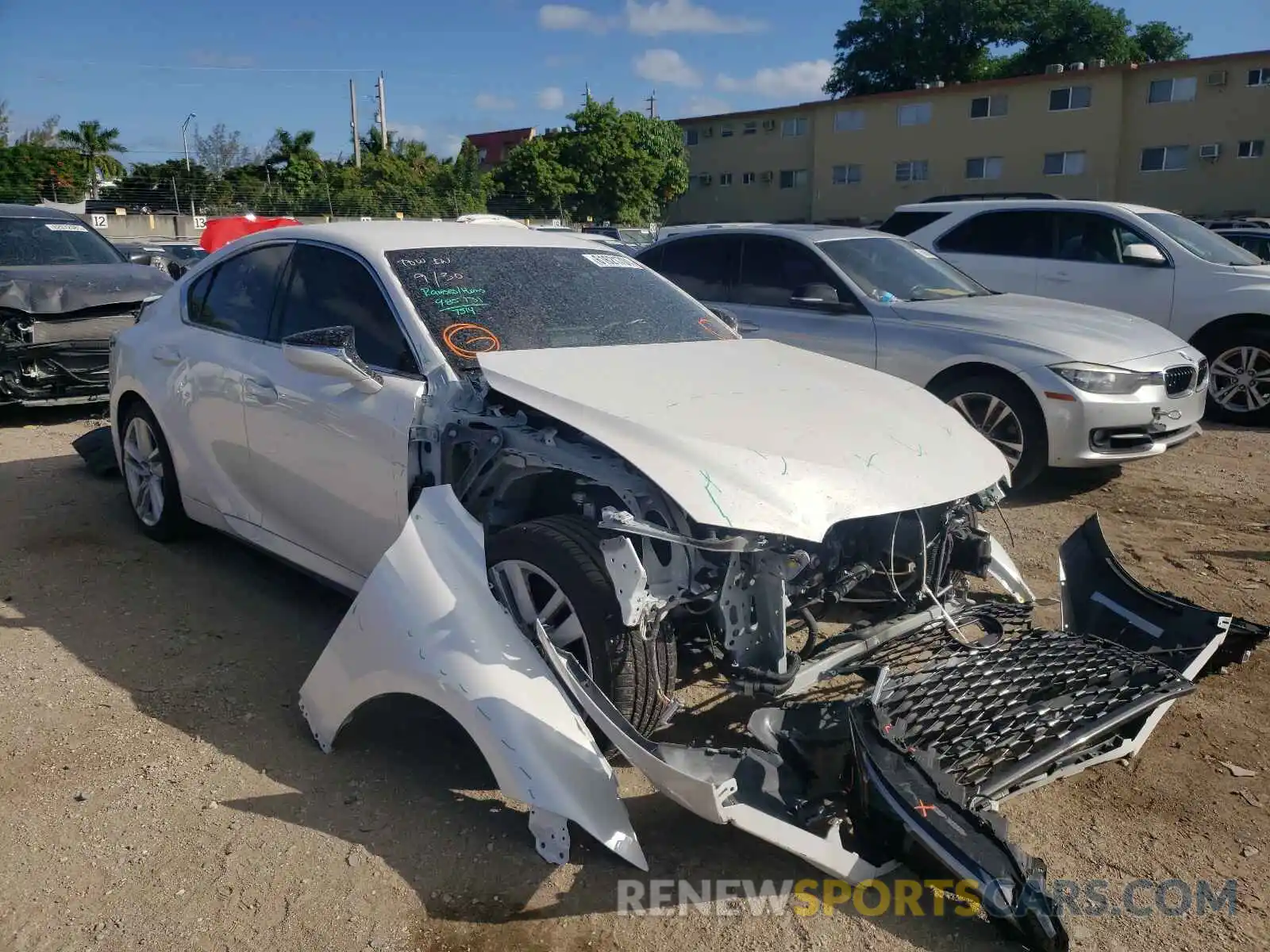 1 Photograph of a damaged car JTHAA1D25M5116157 LEXUS IS 2021