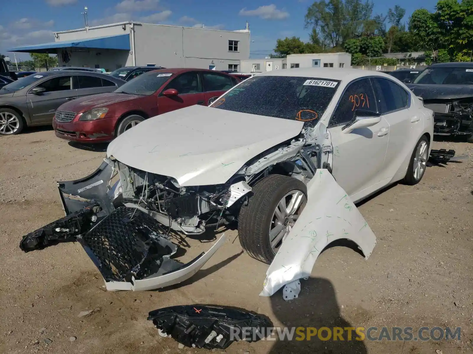 2 Photograph of a damaged car JTHAA1D25M5116157 LEXUS IS 2021