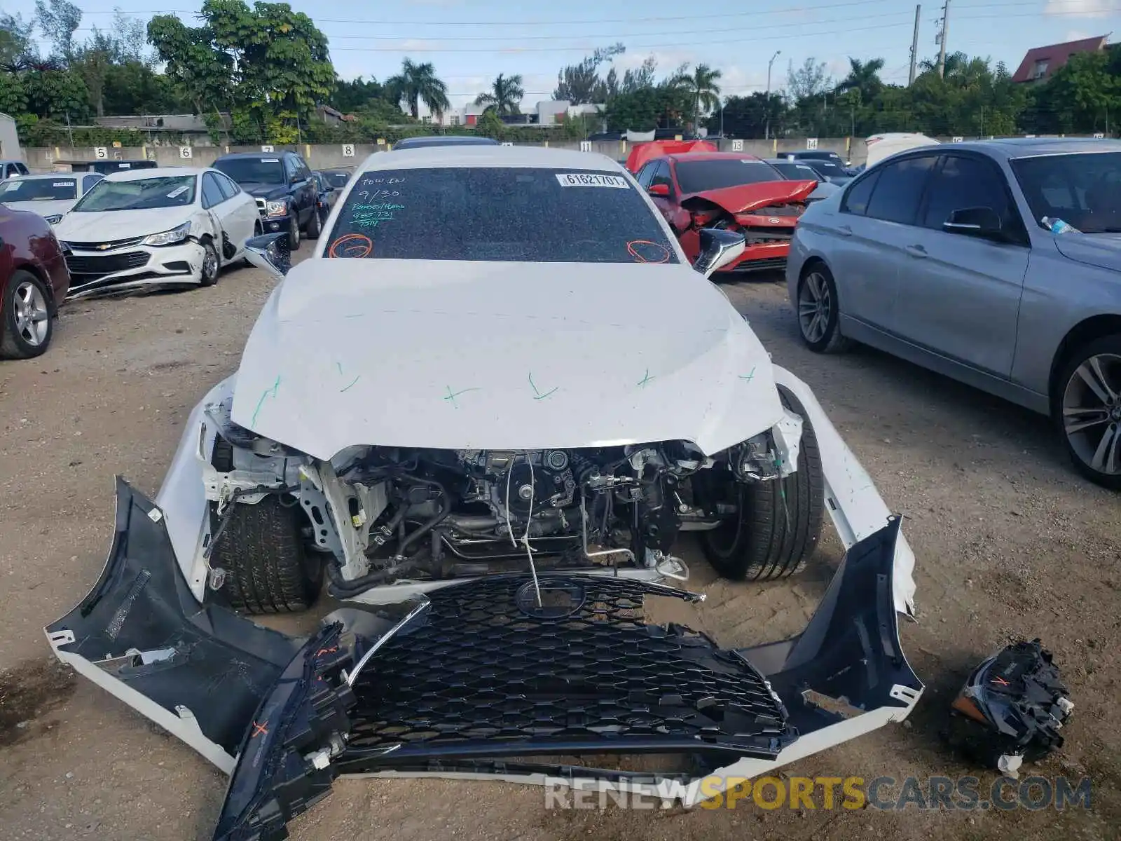 9 Photograph of a damaged car JTHAA1D25M5116157 LEXUS IS 2021