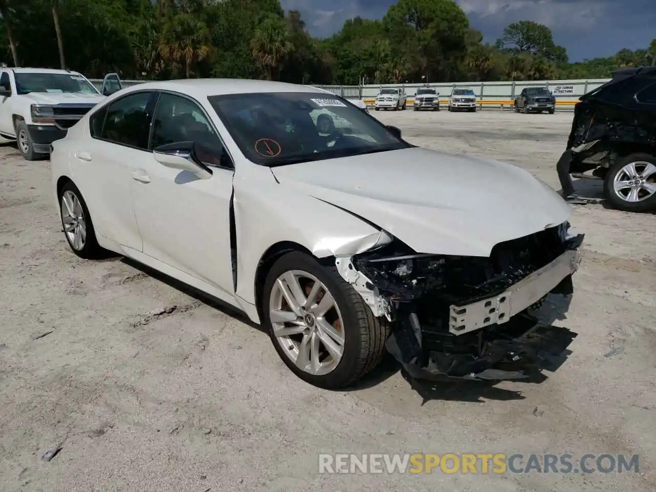 1 Photograph of a damaged car JTHAA1D27M5114409 LEXUS IS 2021