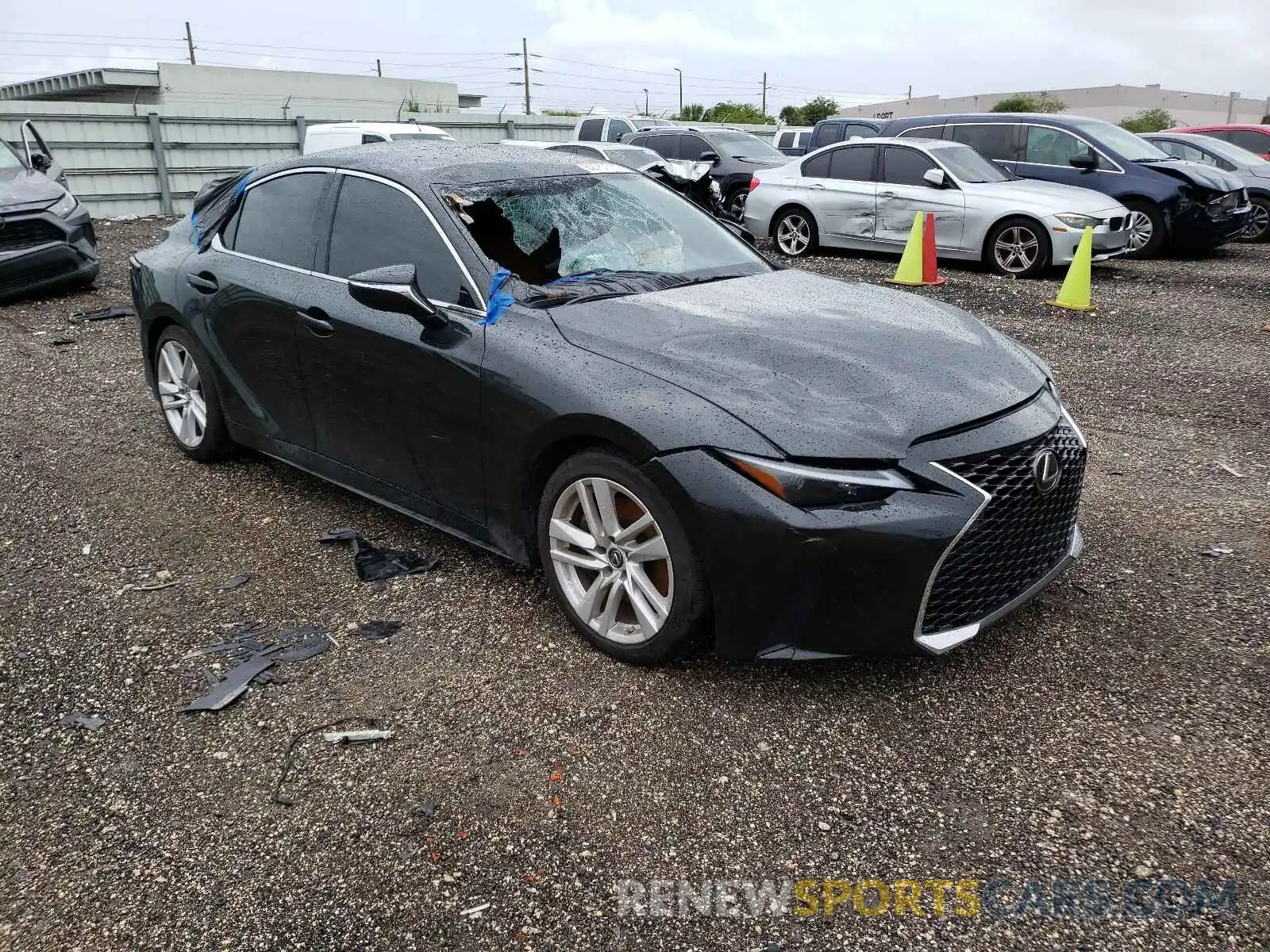 1 Photograph of a damaged car JTHAA1D28M5109994 LEXUS IS 2021