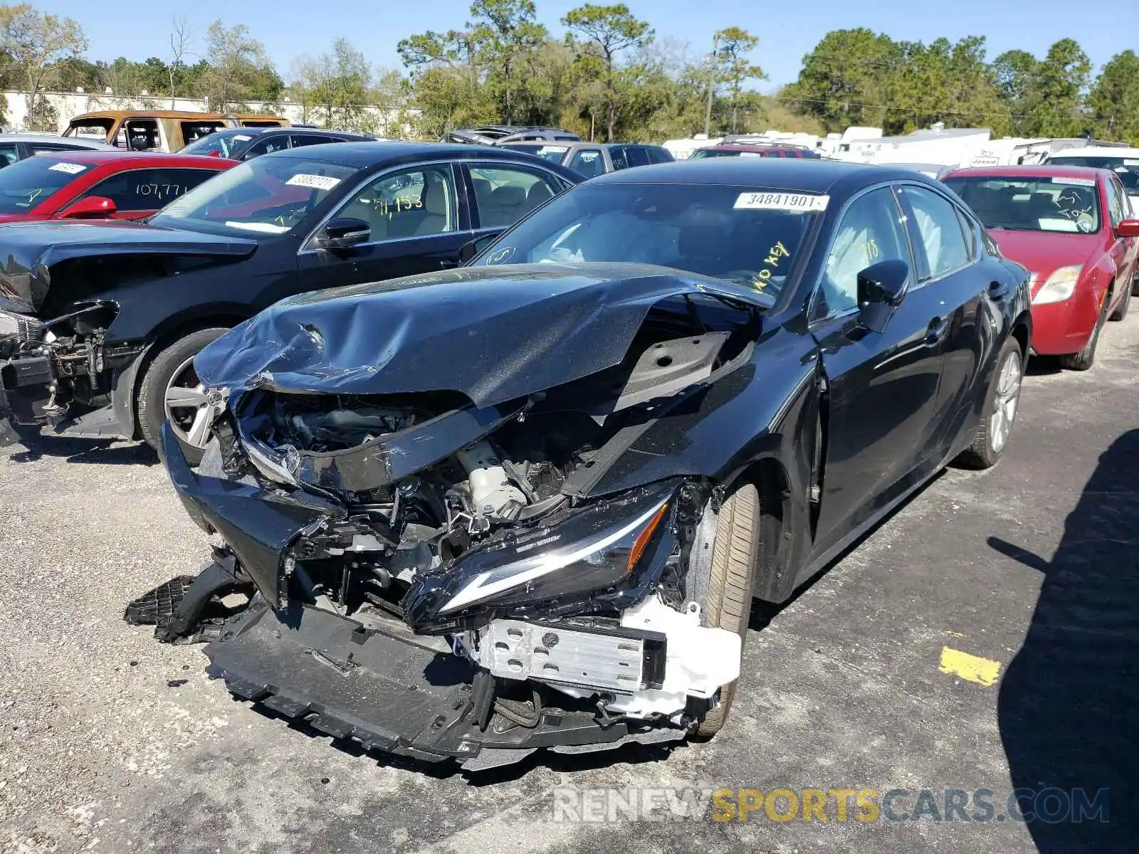 2 Photograph of a damaged car JTHAA1D28M5110983 LEXUS IS 2021