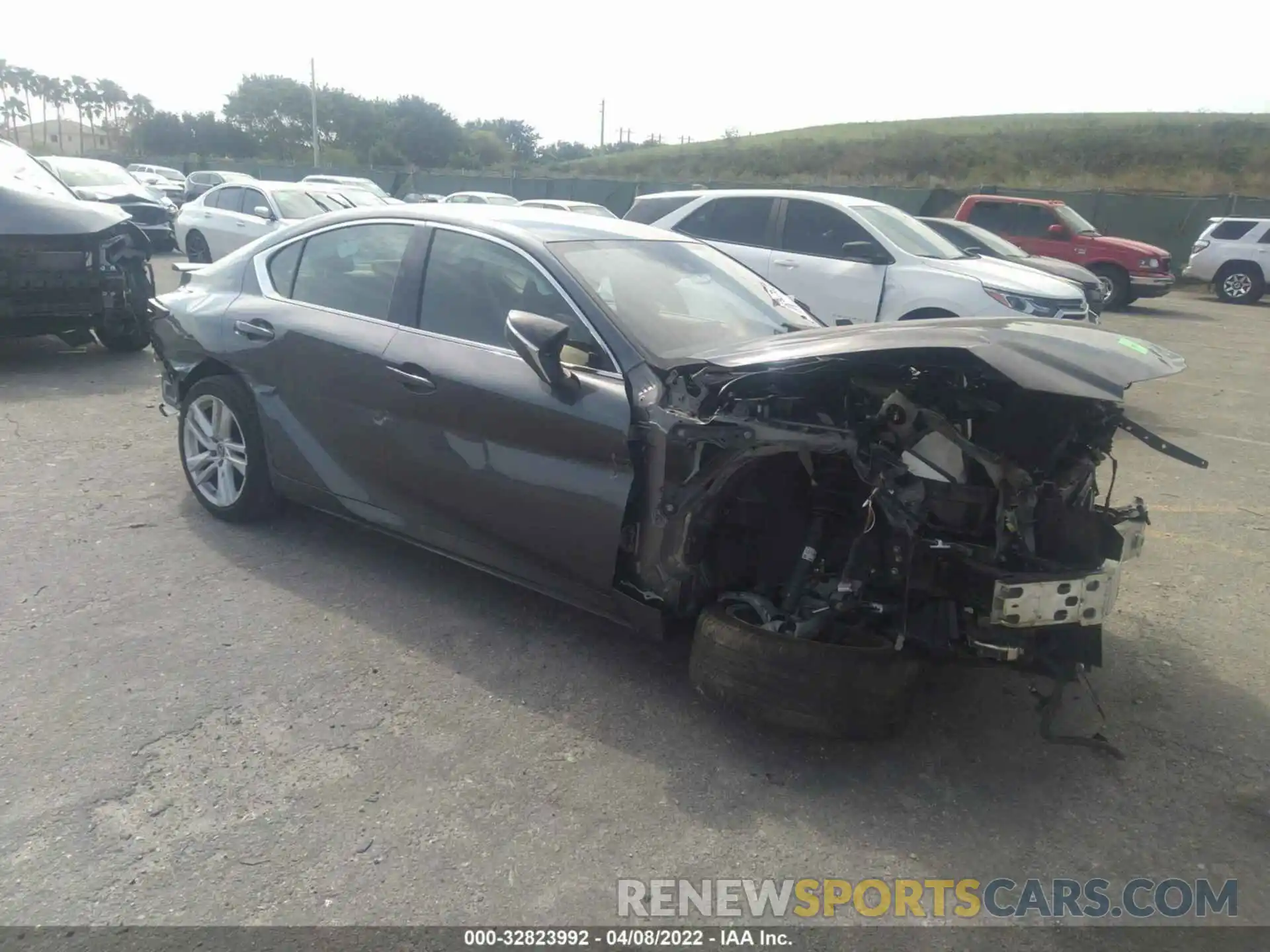 1 Photograph of a damaged car JTHAA1D28M5111387 LEXUS IS 2021