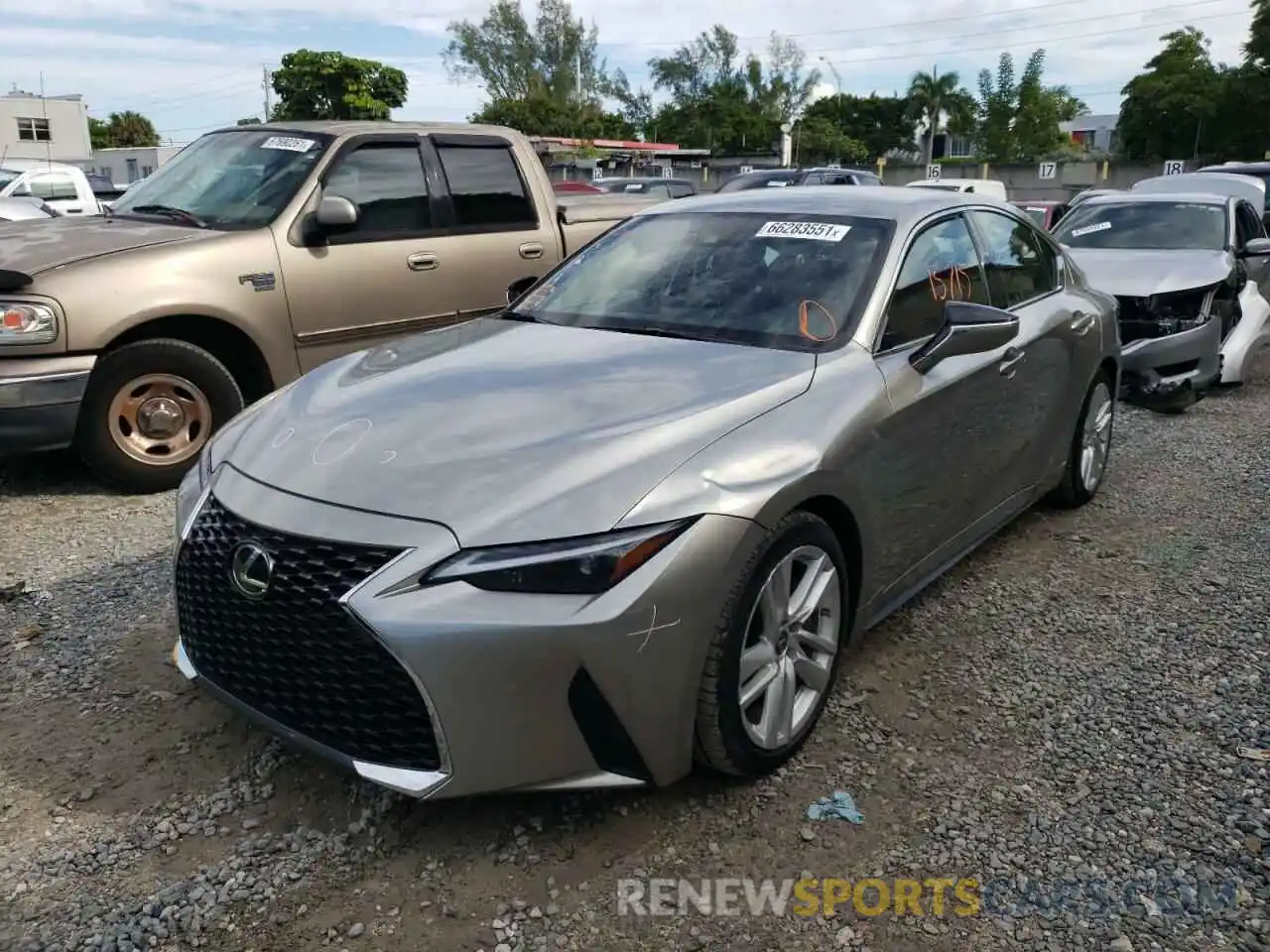 2 Photograph of a damaged car JTHAA1D28M5114242 LEXUS IS 2021