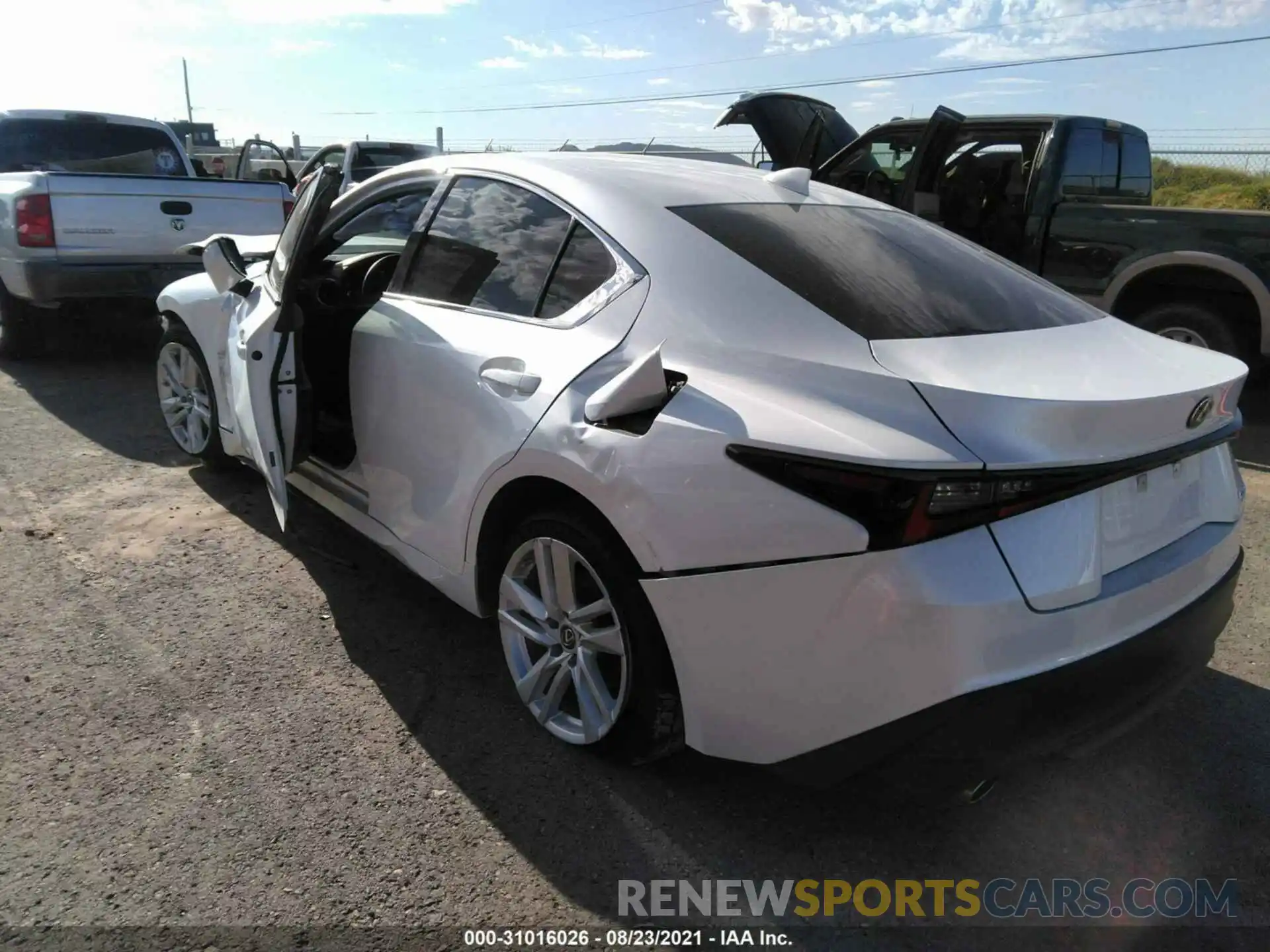 3 Photograph of a damaged car JTHAA1D29M5113052 LEXUS IS 2021