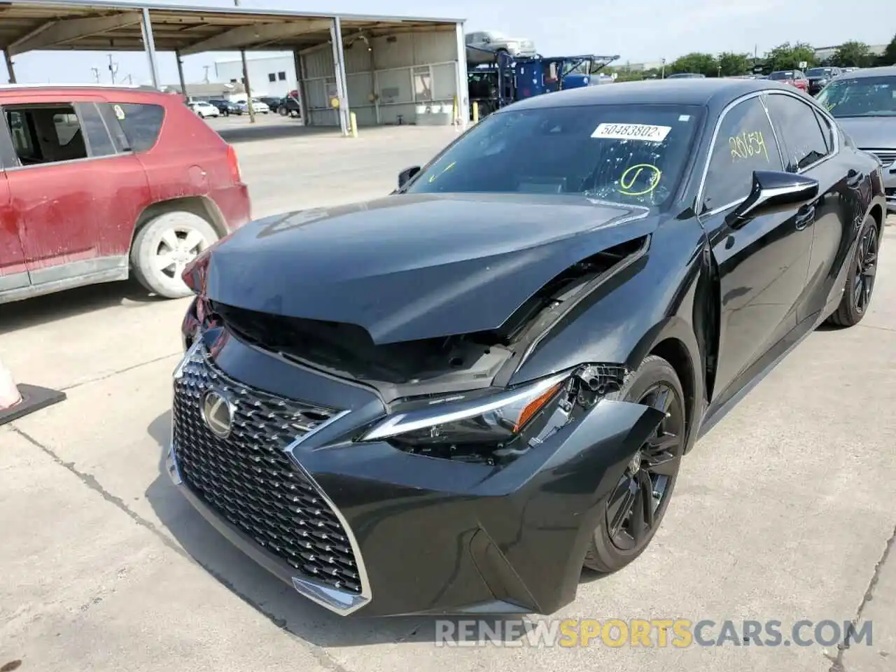 2 Photograph of a damaged car JTHAA1D2XM5110869 LEXUS IS 2021