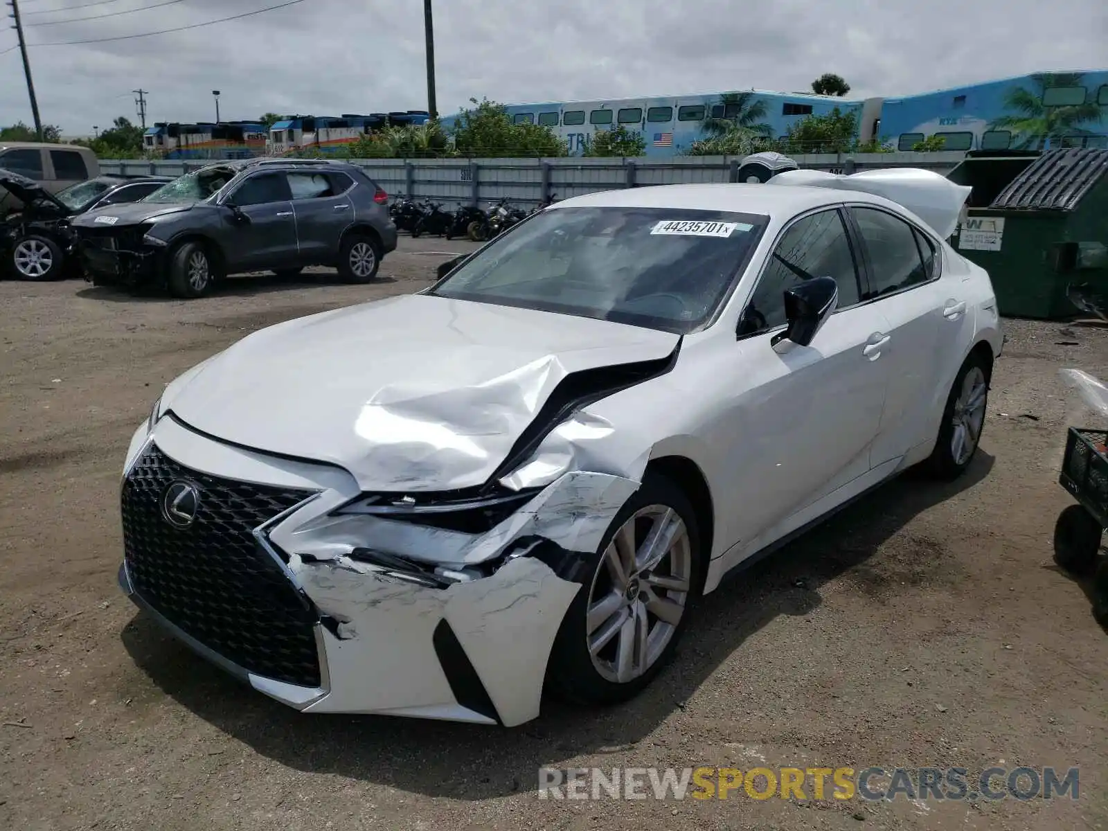 2 Photograph of a damaged car JTHAA1D2XM5113755 LEXUS IS 2021