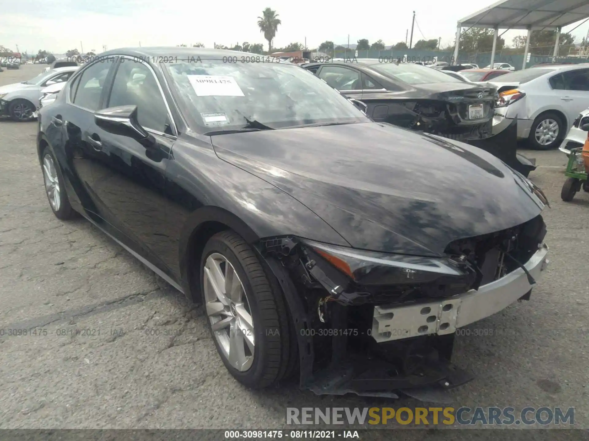 1 Photograph of a damaged car JTHAA1D2XM5113786 LEXUS IS 2021