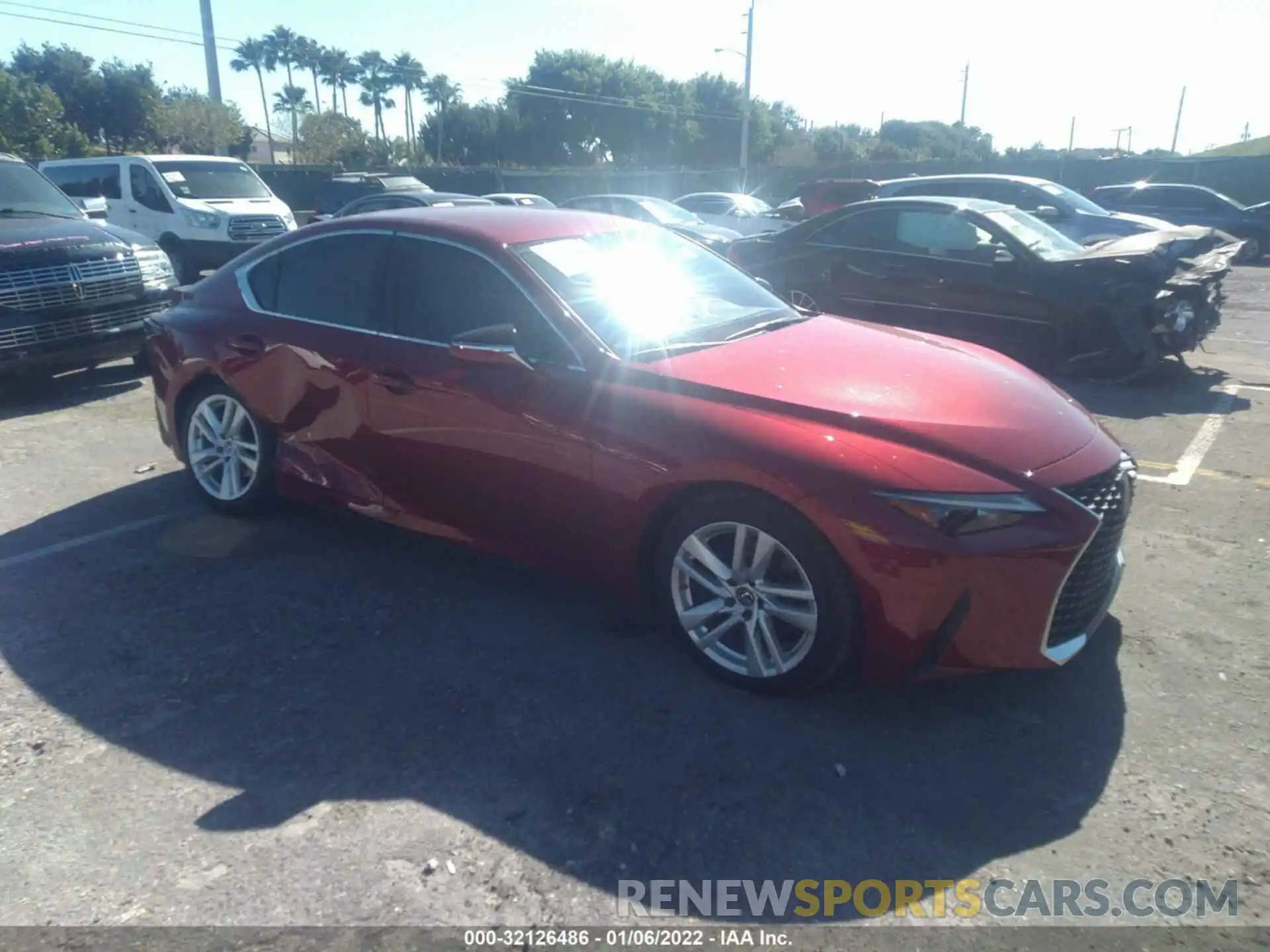 1 Photograph of a damaged car JTHAA1D2XM5115120 LEXUS IS 2021