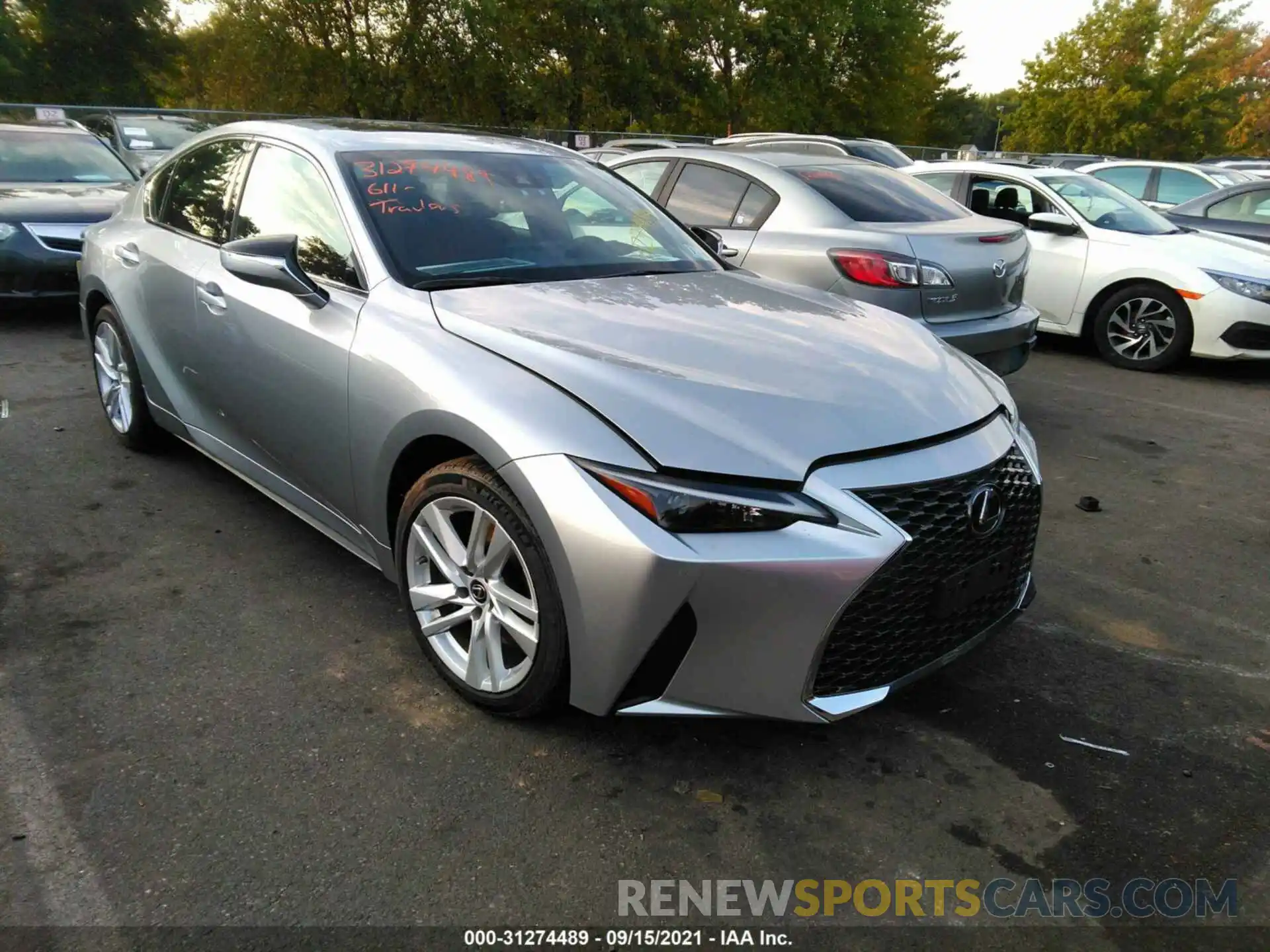 1 Photograph of a damaged car JTHC81F20M5044902 LEXUS IS 2021