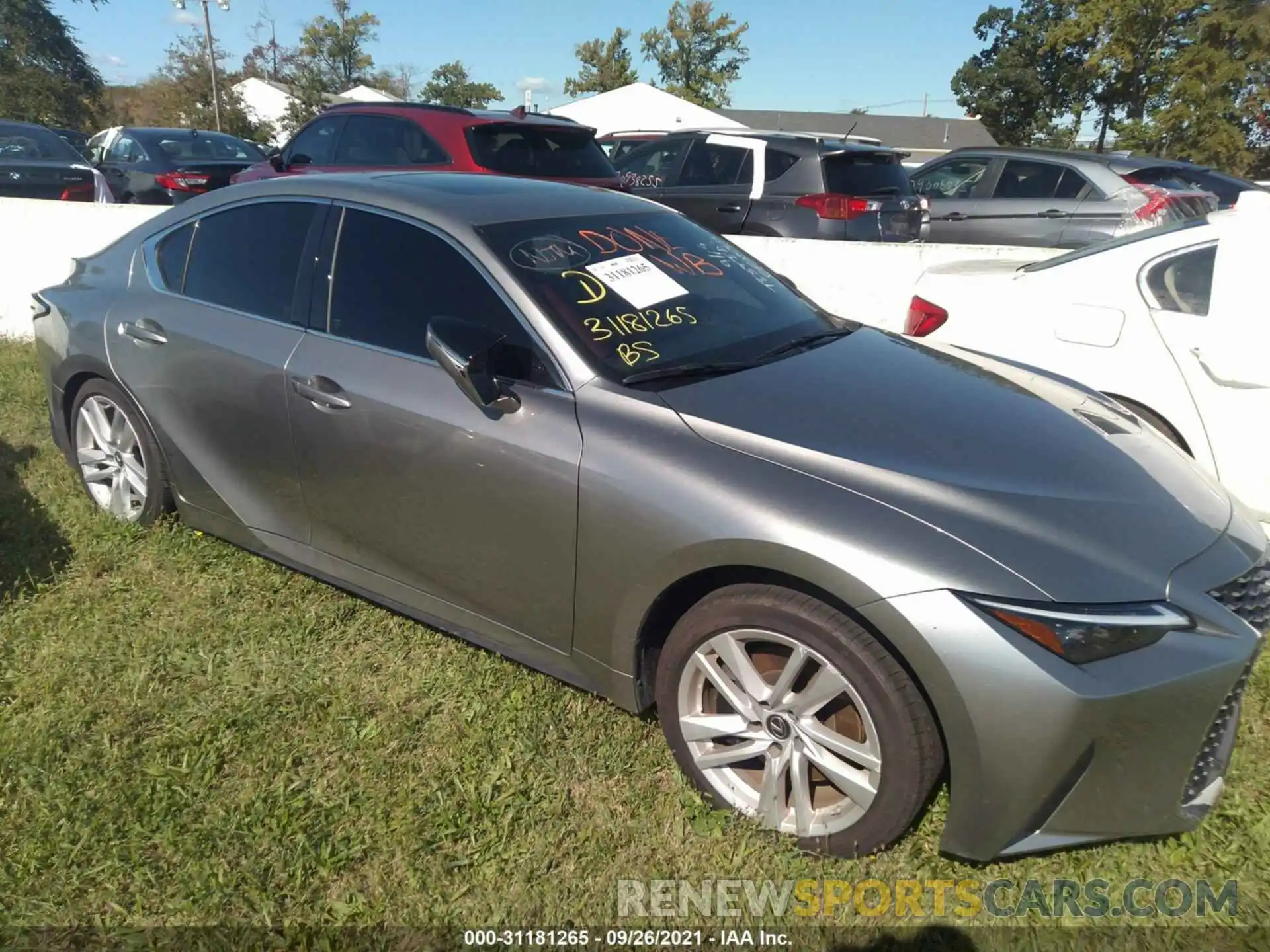 1 Photograph of a damaged car JTHC81F20M5045435 LEXUS IS 2021