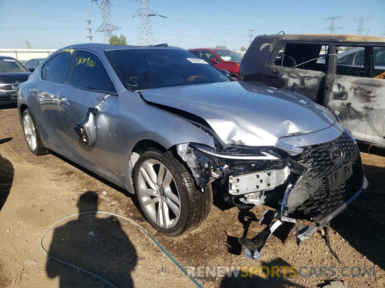 1 Photograph of a damaged car JTHC81F20M5046214 LEXUS IS 2021